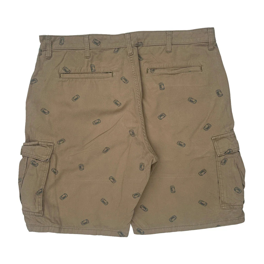 Old Navy Graphic Cargo Shorts - 36W 10L Khaki Cotton Refurbished - Thrifted (note: this is a term often used to describe second- refurbished available on Cerqular