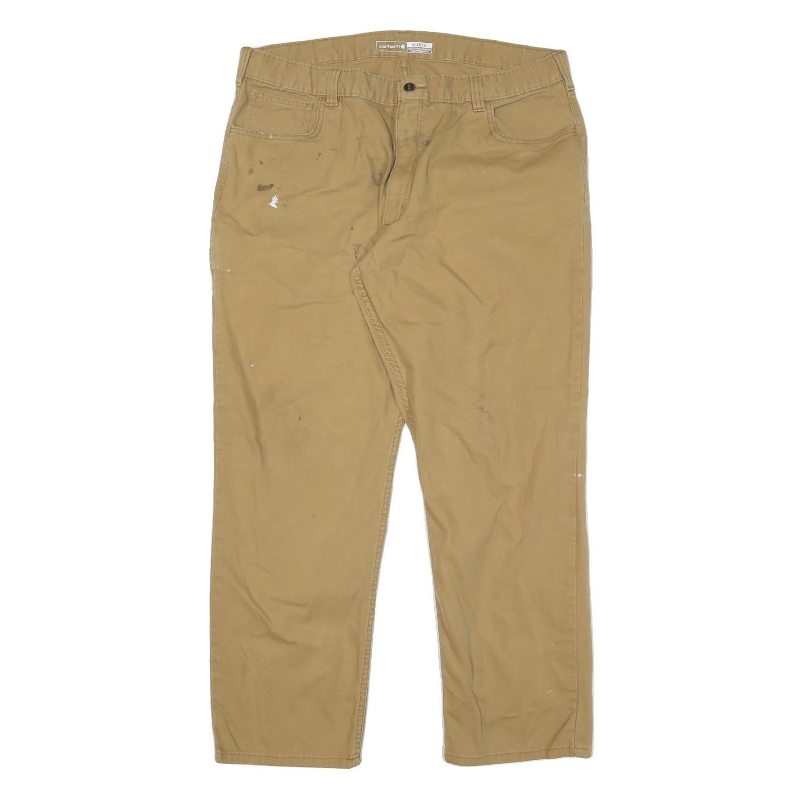 CARHARTT Mens Cotton Blend Relaxed Straight Trousers Loose Fit W38 L31 Durable Refurbished - N/A refurbished available on Cerqular