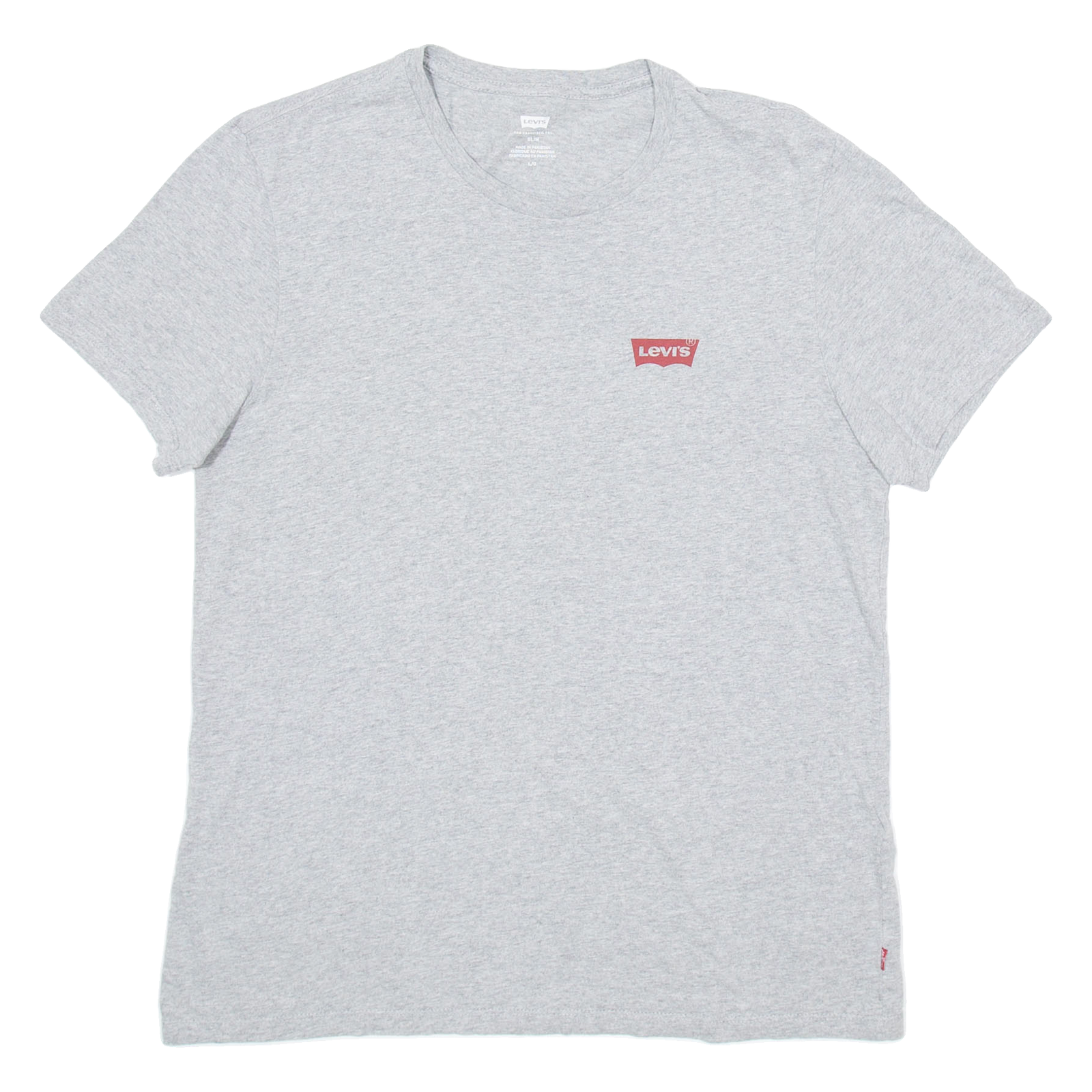 LEVI'S Slim Mens T-Shirt Grey L Refurbished - N/A refurbished available on Cerqular