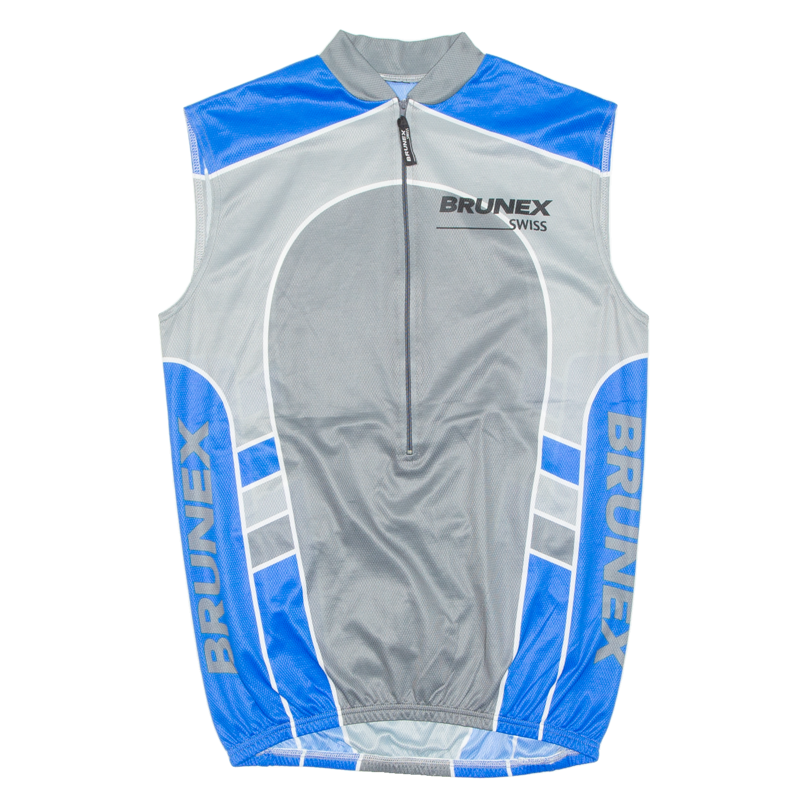 BRUNEX SWISS Cycling Mens Jersey Grey Sleeveless 1/2 Zip XL Refurbished - N/A refurbished available on Cerqular