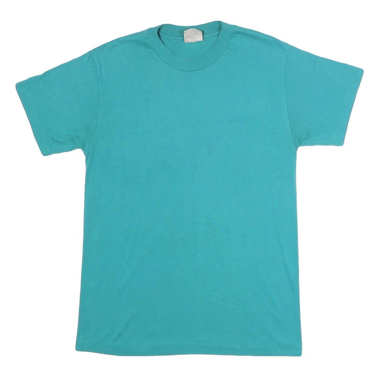 HANES Mens Blue T-Shirt M Short Sleeve Crew Neck Plain Cotton Blend Comfortable Refurbished - N/A refurbished available on Cerqular