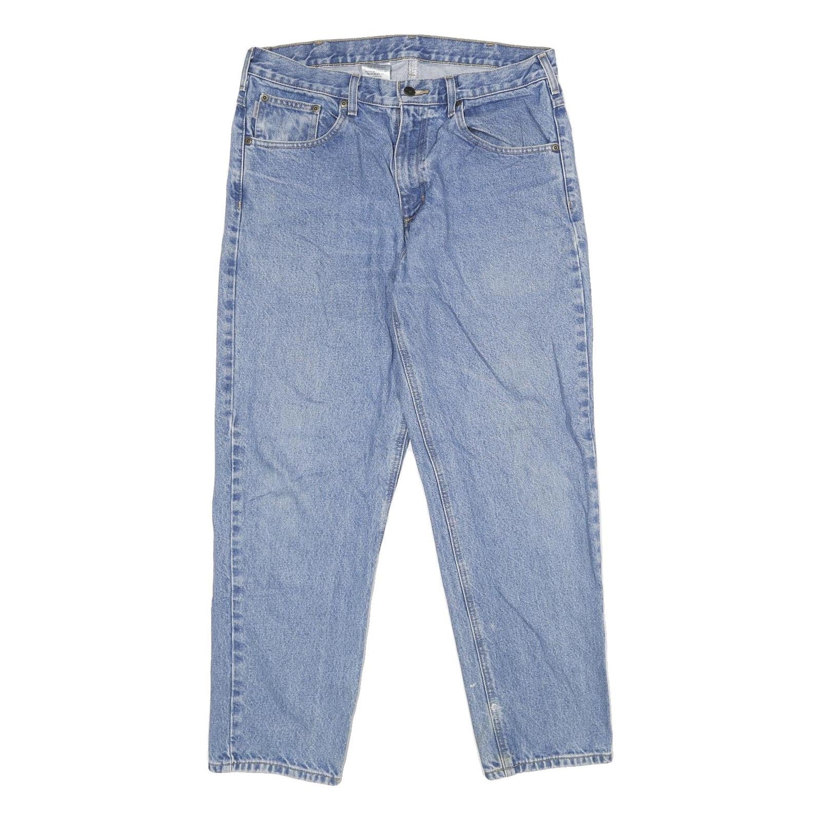 CARHARTT Mens Regular Fit Blue Denim Jeans W36 L30 Classic Zip Cotton Refurbished - N/A refurbished available on Cerqular