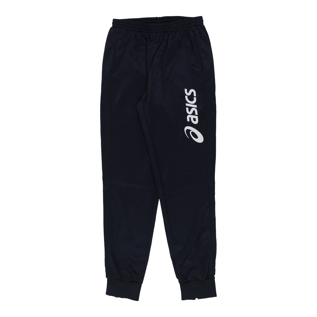 Age 13-14 Asics Spellout Tracksuit - XL Navy Polyester Refurbished - Thrifted (note: this is a term often used to describe second- refurbished available on Cerqular