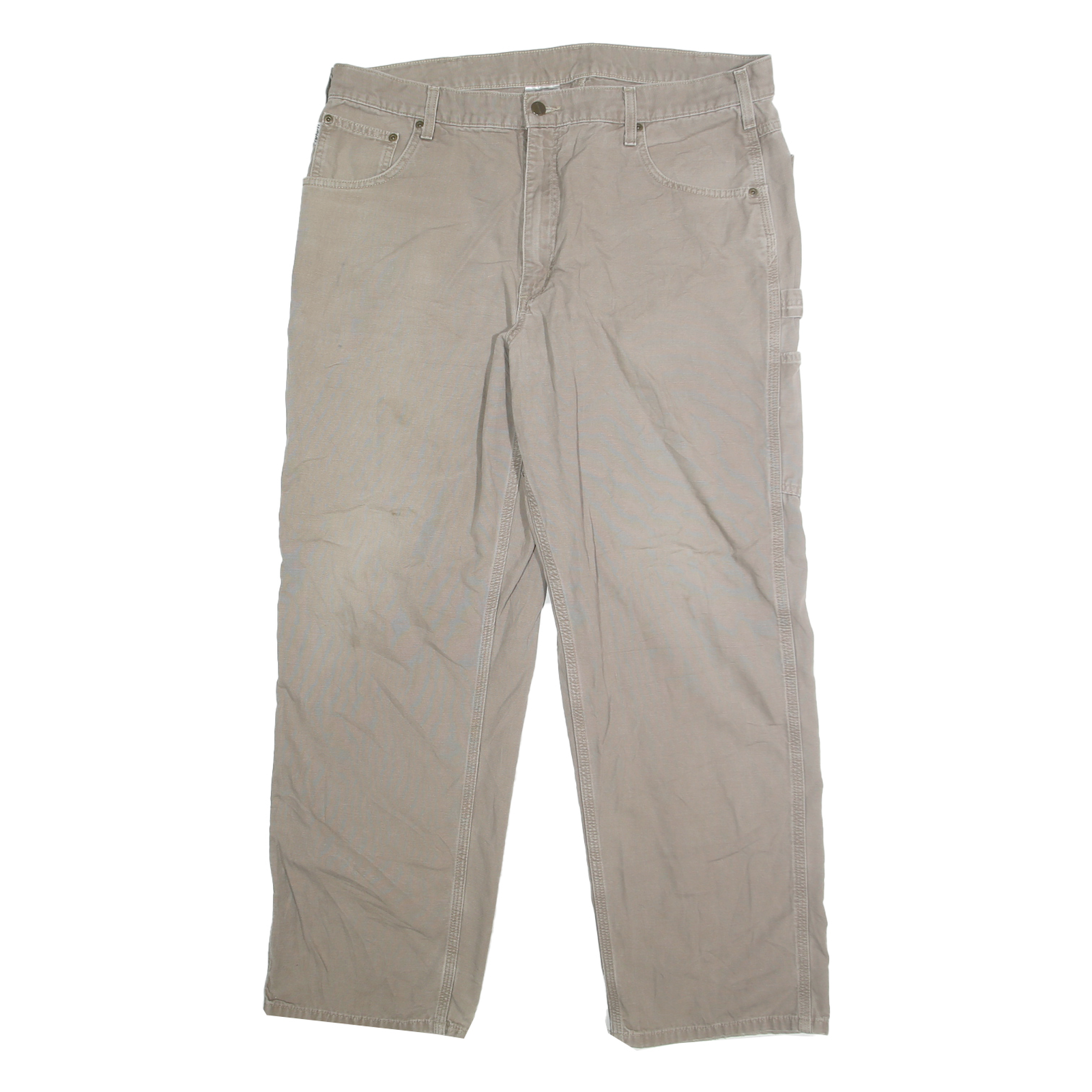 Buy CARHARTT Mens Cotton Beige Loose Straight Trousers W40 L32 Workwear Utility Refurbished - $53.29 CARHARTT Mens Cotton Beige Loose Straight Trousers W40 L32 Workwear Utility Refurbished - N/A refurbished available on Cerqular