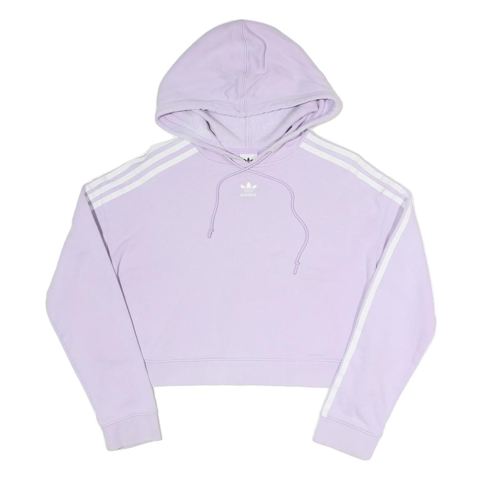 ADIDAS Womens Lilac Hoodie UK 8 Cropped Cotton Blend Sweatshirt Refurbished - N/A refurbished available on Cerqular