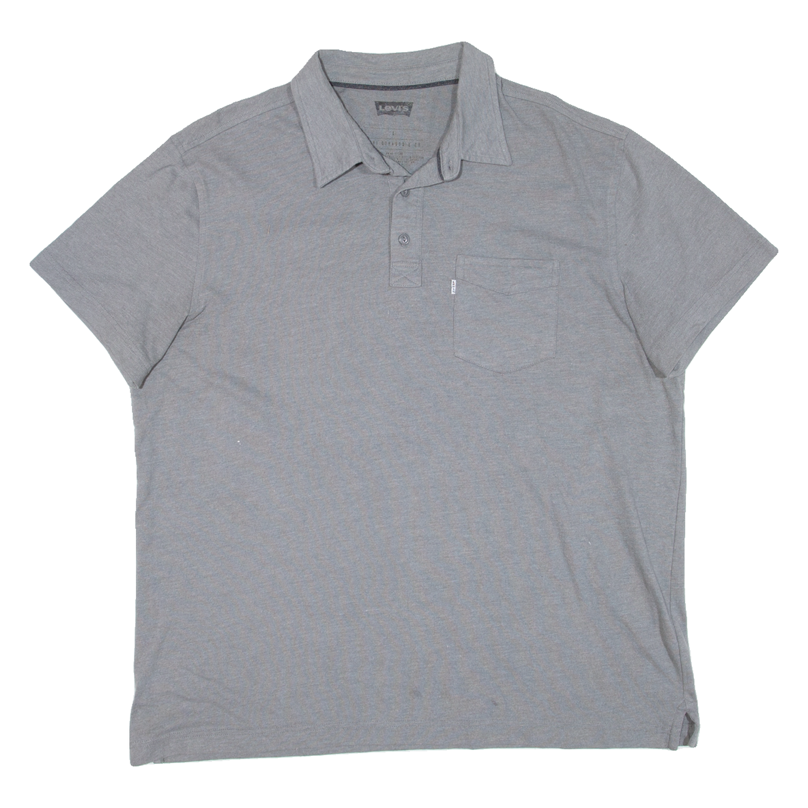 LEVI'S Mens Polo Shirt Grey L Refurbished - N/A refurbished available on Cerqular