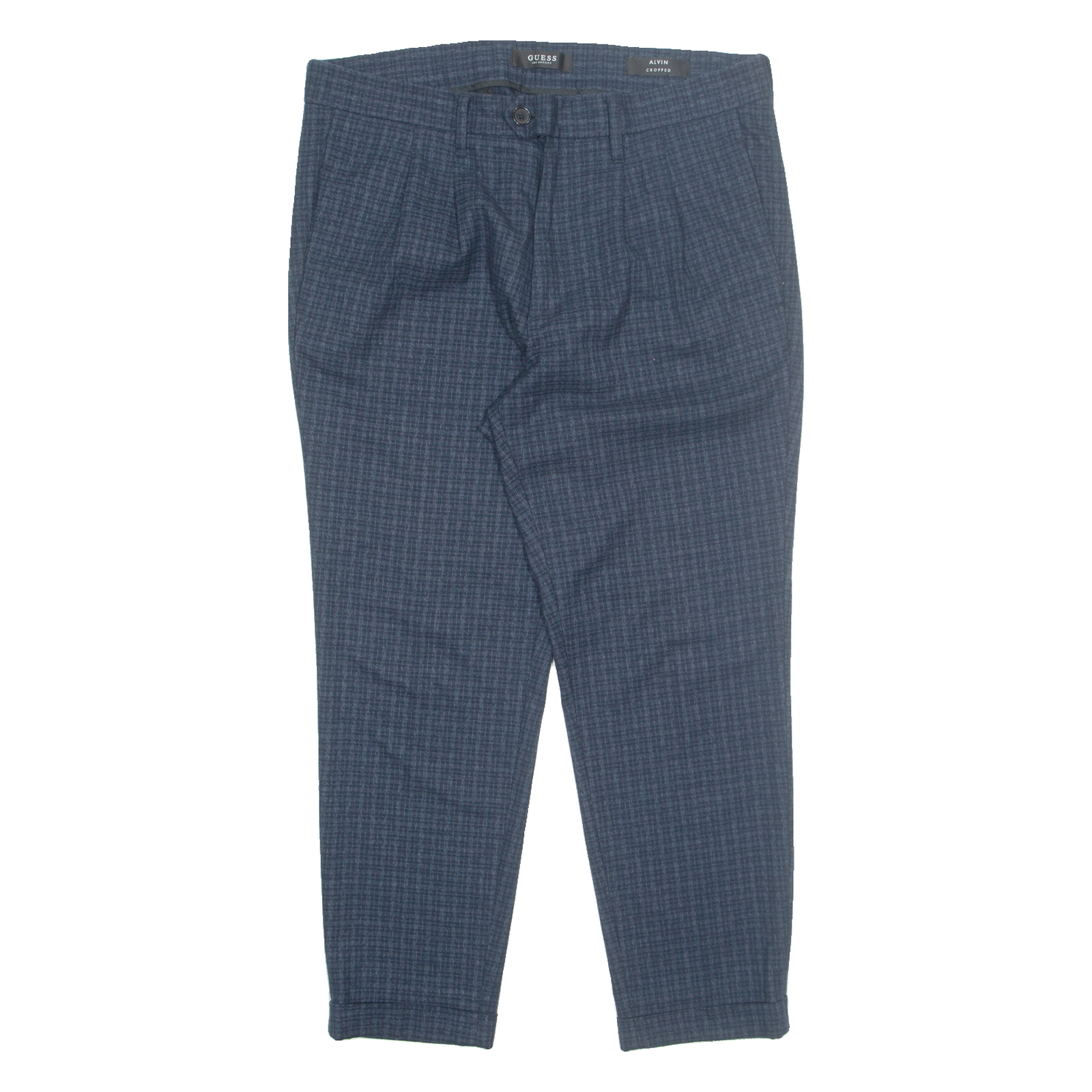 GUESS CHINO Mens Trousers Blue Regular Tapered W34 L25 Refurbished - N/A refurbished available on Cerqular
