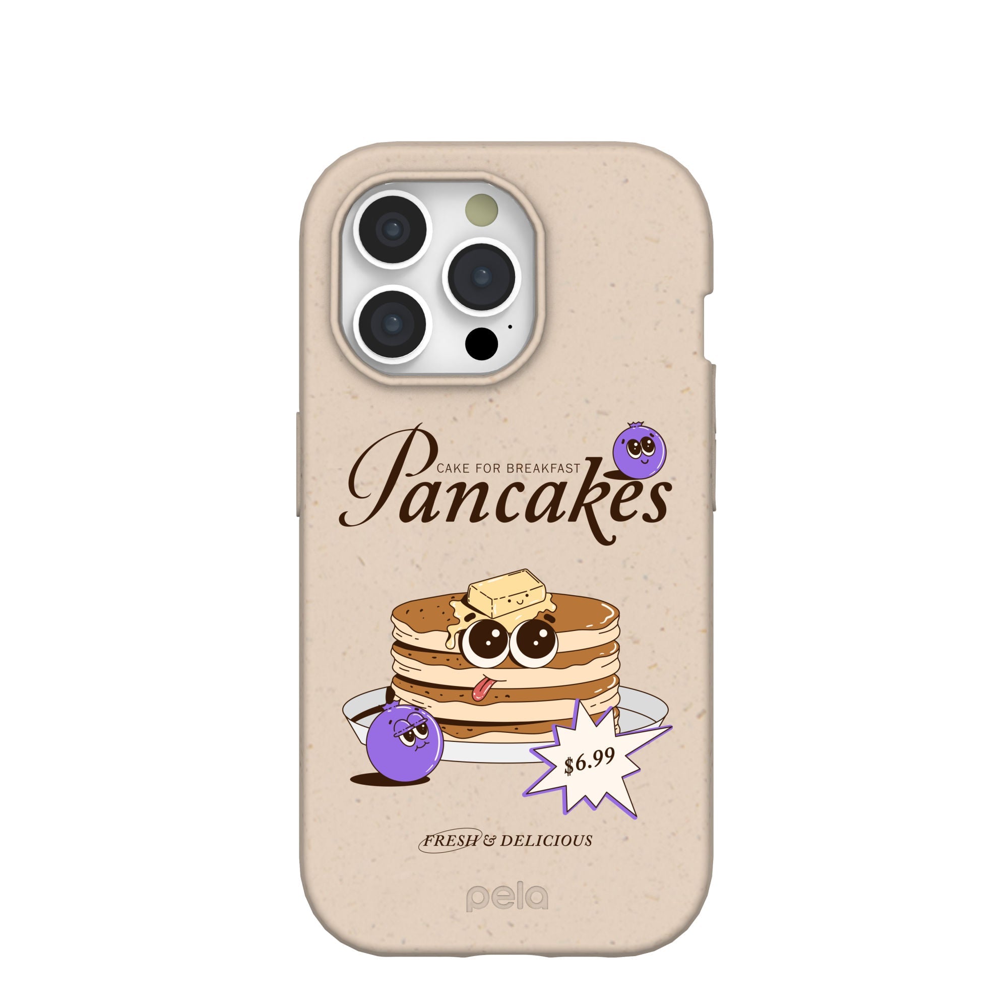 Seashell Pancake Time iPhone 15 Pro Case Refurbished - Pela Case refurbished available on Cerqular