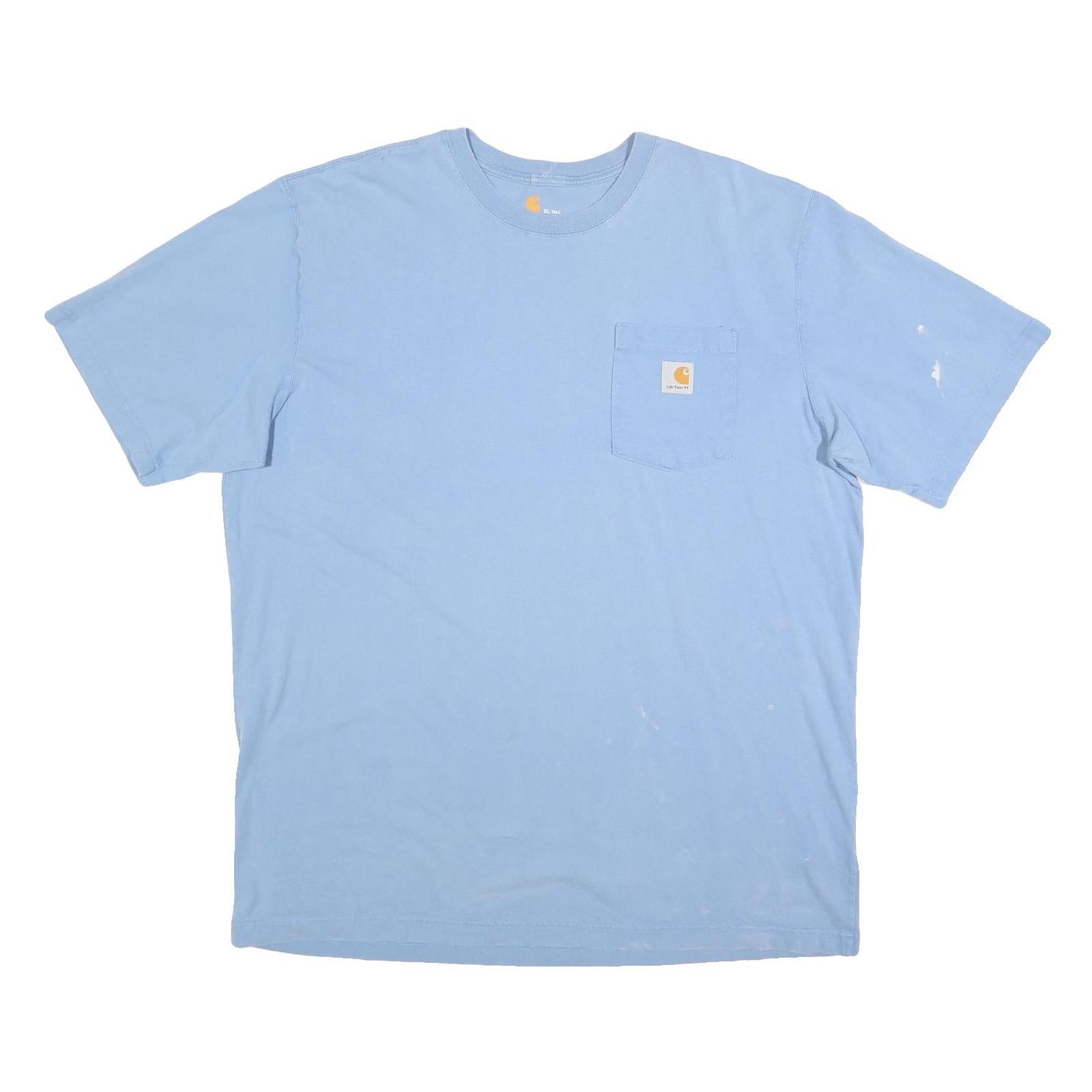 CARHARTT Mens Blue Pocket T-Shirt XL Short Sleeve Crew Neck Cotton Casual Refurbished - N/A refurbished available on Cerqular