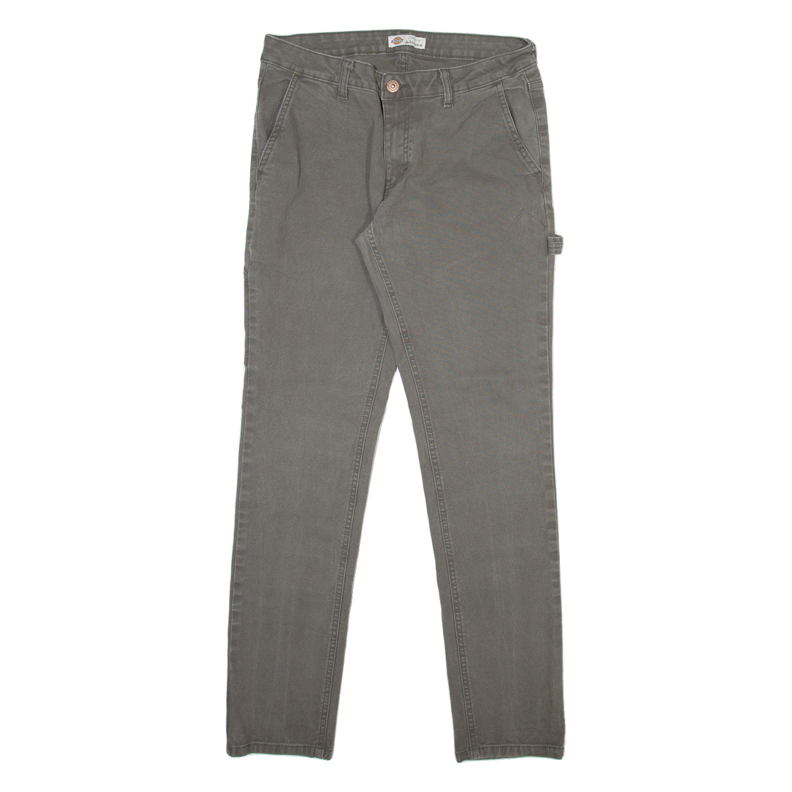 DICKIES Carpenter Womens Trousers Grey Slim Straight W30 L30 Refurbished - N/A refurbished available on Cerqular
