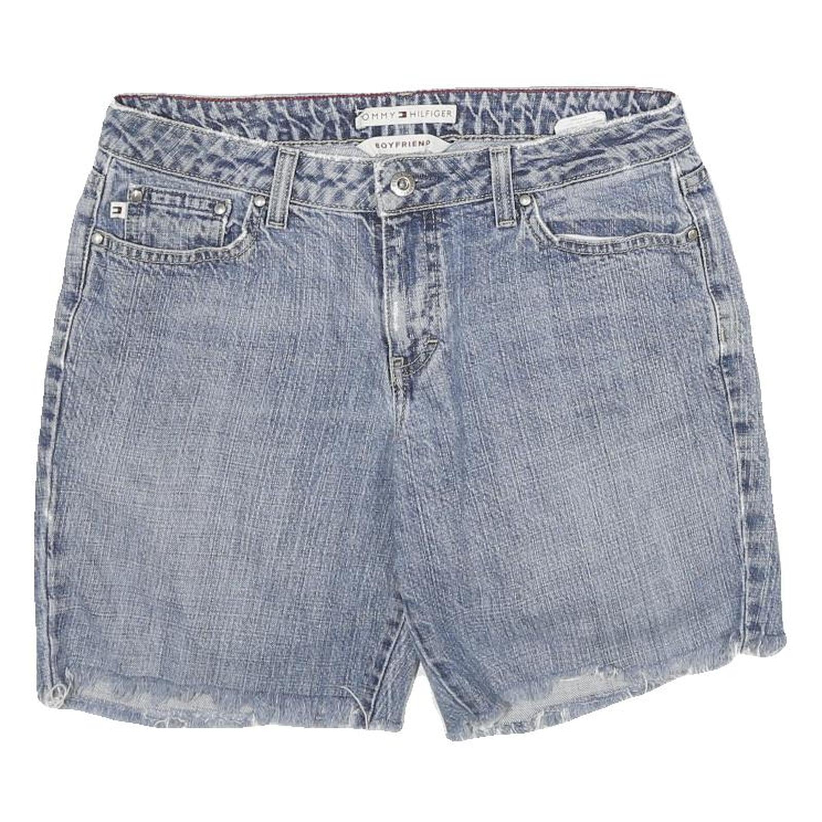 TOMMY HILFIGER Womens Denim Blue Boyfriend Shorts UK 8 W30 Casual Cotton Refurbished - N/A refurbished available on Cerqular