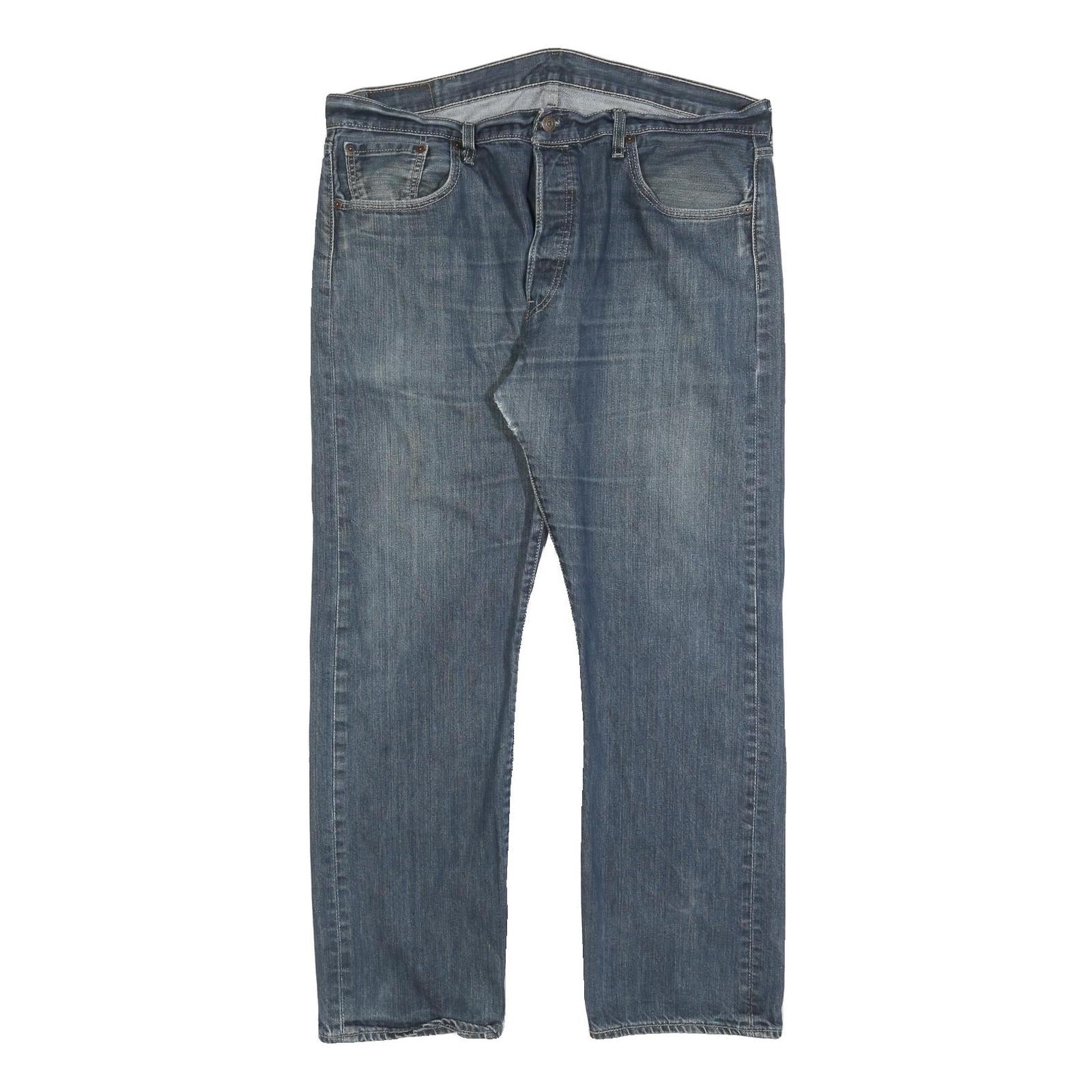 LEVI'S 501 Mens Jeans Blue Regular Straight Denim Medium W38 L30 Classic Button Refurbished - N/A refurbished available on Cerqular
