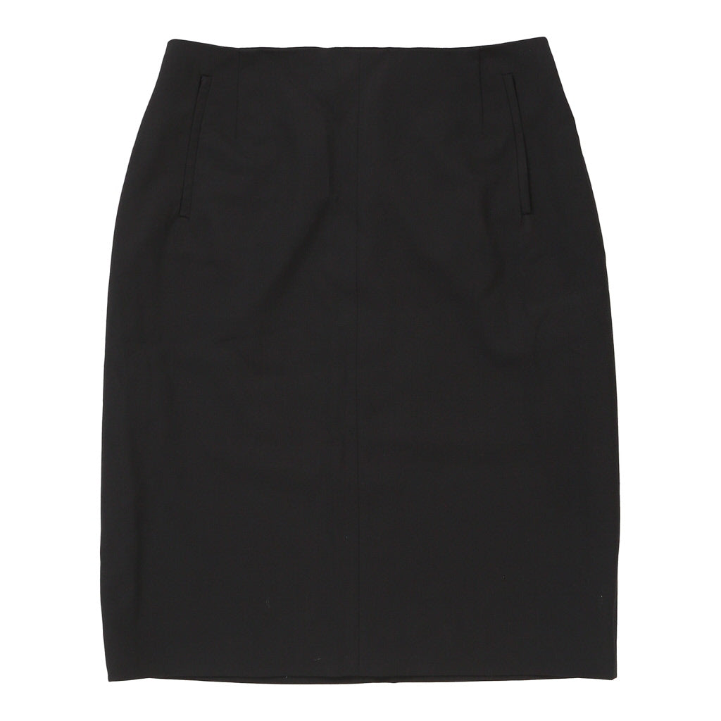 Gianfranco Ferre Midi Pencil Skirt - 32W UK 12 Black Cotton Refurbished - Thrifted (note: this is a term often used to describe second- refurbished available on Cerqular