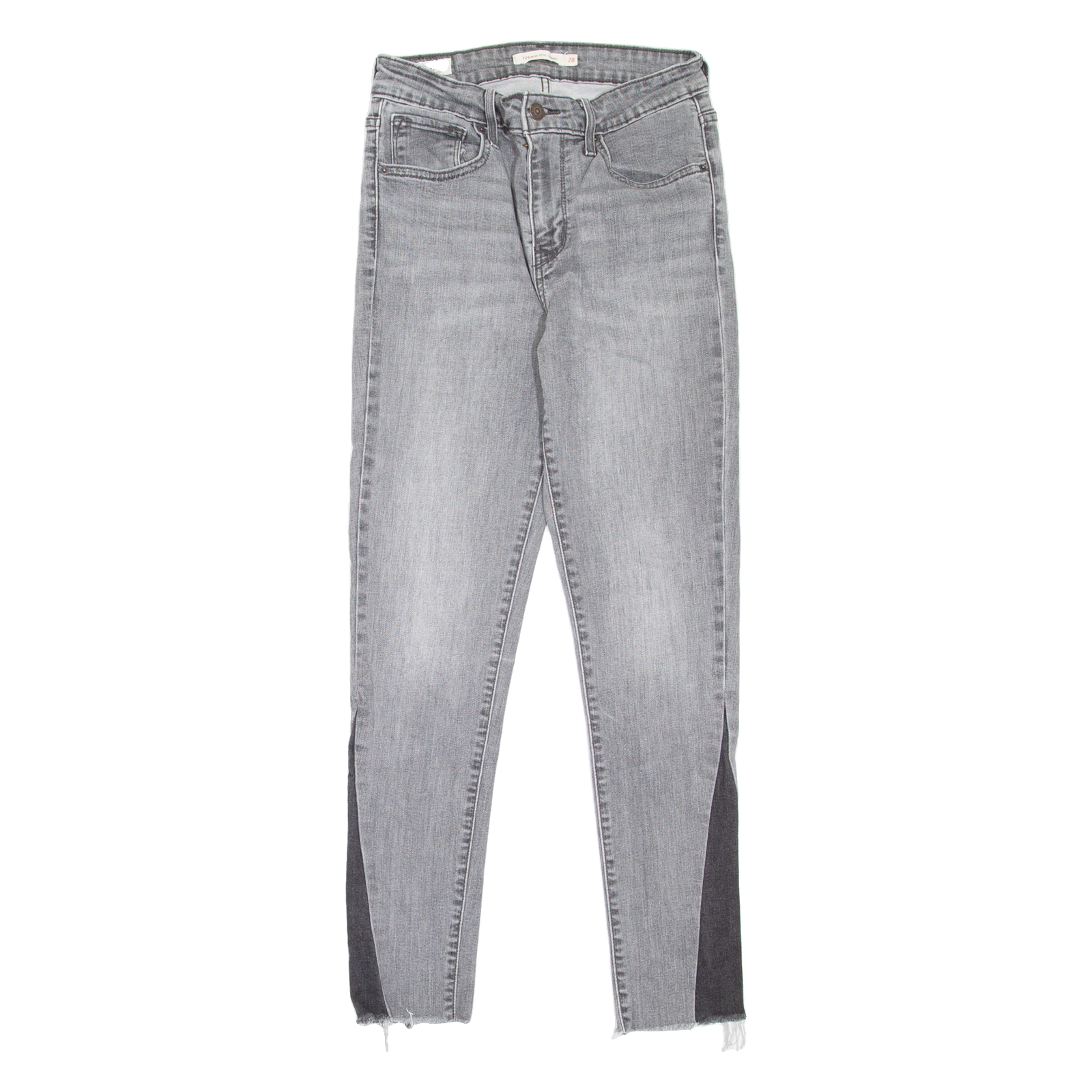 LEVI'S 721 High Rise BIG E Womens Jeans Grey Slim Skinny Stone Wash W28 L27 Refurbished - N/A refurbished available on Cerqular
