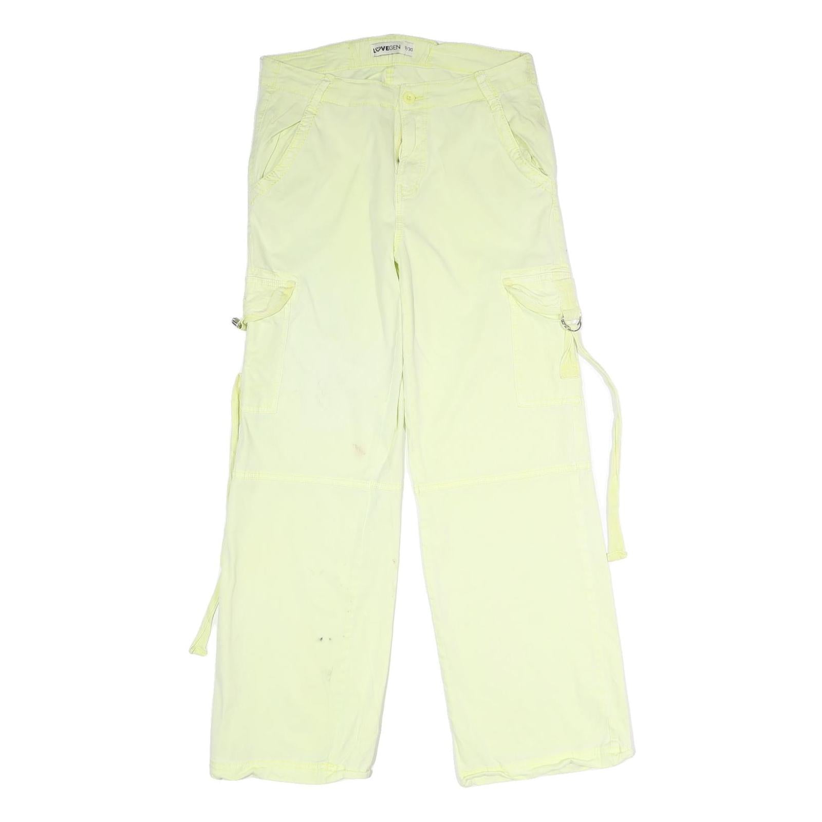 LOVE GEN Womens Relaxed Light Yellow Cargo Trousers W31 L30 Casual Cotton Blend Refurbished - N/A refurbished available on Cerqular