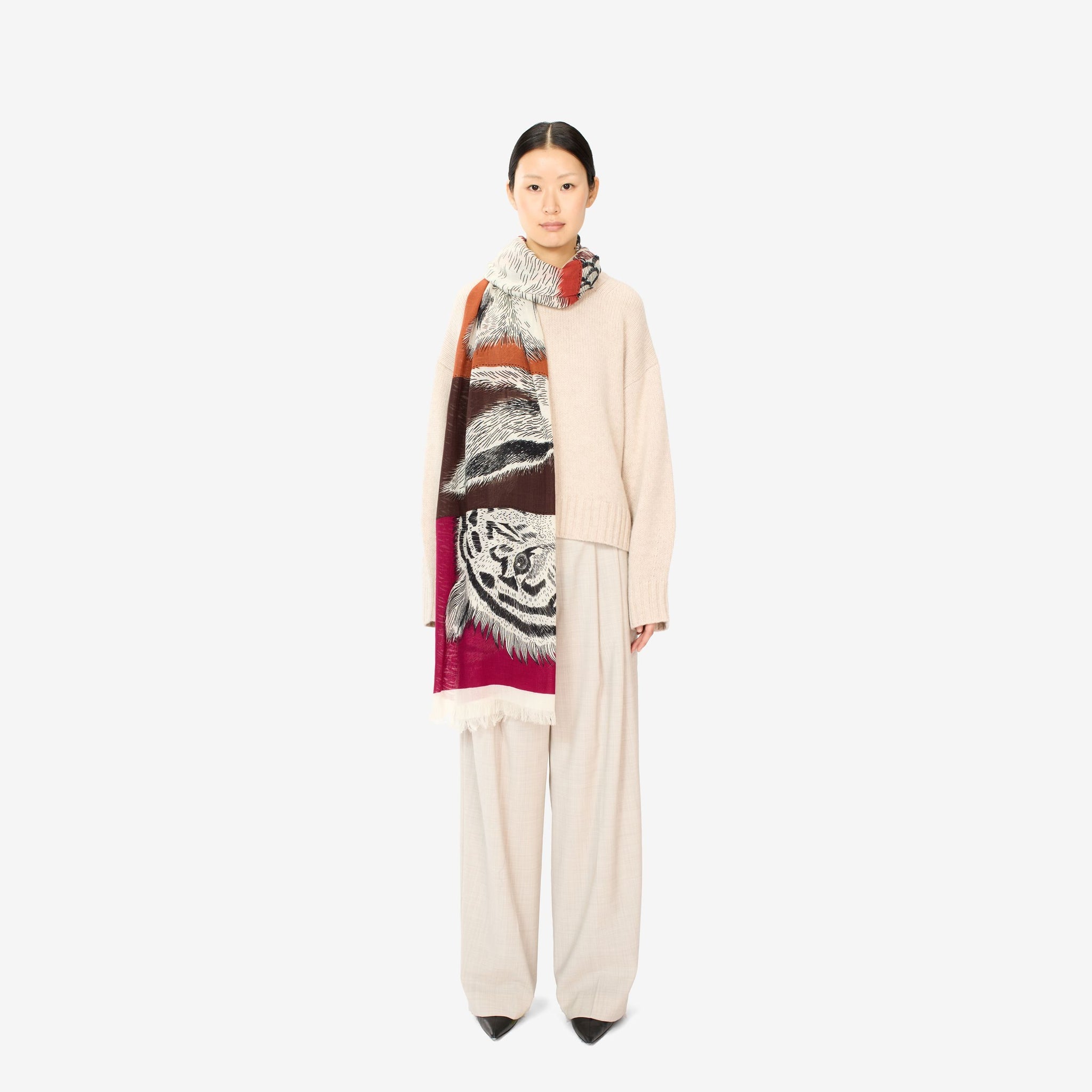 Scarf Et20fre07 Pink | Color: PINK | Size: U Refurbished - Rue Madame is a known brand, and the standardized name is " refurbished available on Cerqular