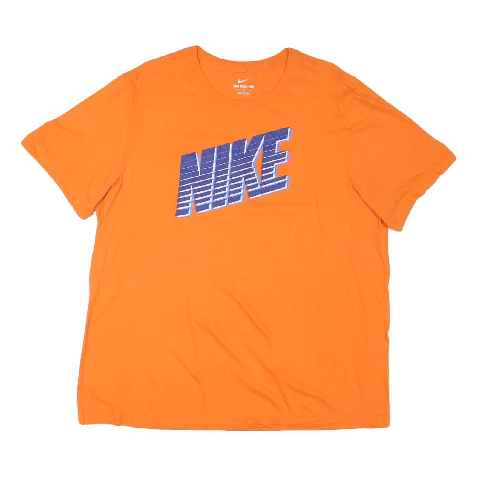 NIKE Mens Orange Graphic T-Shirt XL Short Sleeve Crew Neck Casual Wear Refurbished - N/A refurbished available on Cerqular