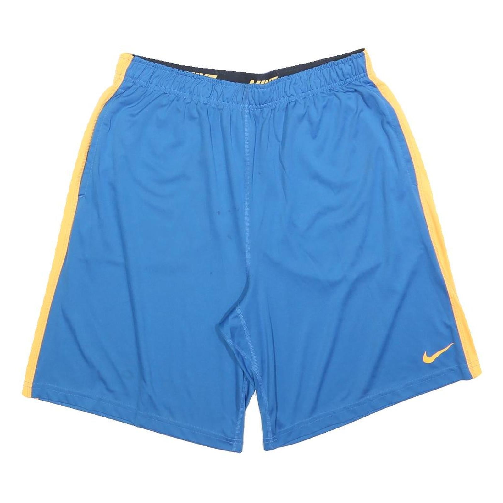 NIKE Mens Shorts Blue & Yellow Sports Regular XL W32 Athletic Gym Bottoms Refurbished - N/A refurbished available on Cerqular