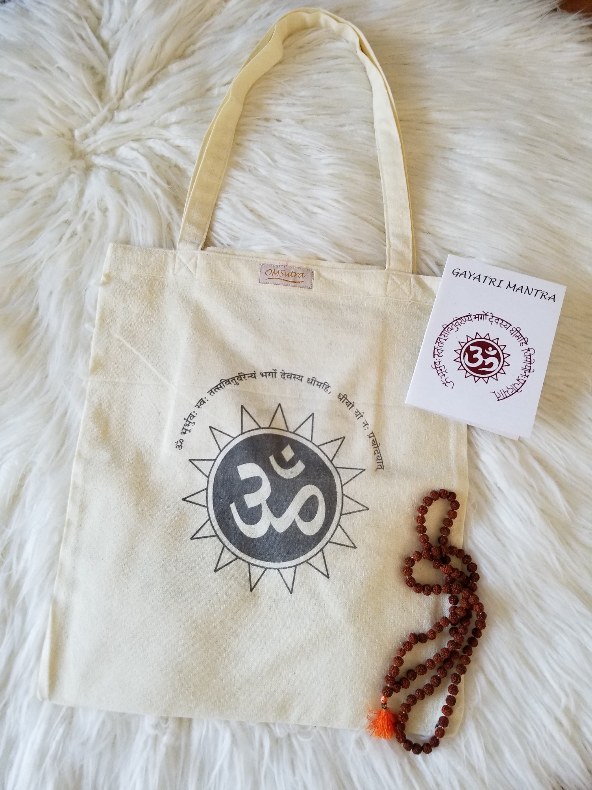 Gayatri Mantra Tote Bag | Color: Teal Green Refurbished - N/A refurbished available on Cerqular