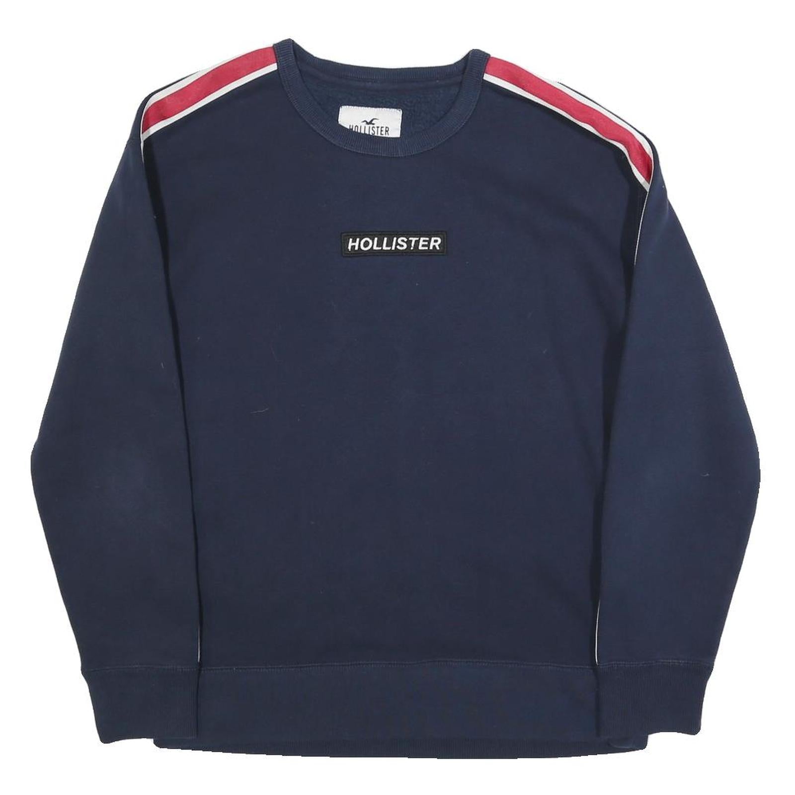 Buy HOLLISTER Mens Navy Blue Crew Neck S Cotton Blend Sweatshirt Striped Sleeve Refurbished - $28.59 HOLLISTER Mens Navy Blue Crew Neck S Cotton Blend Sweatshirt Striped Sleeve Refurbished - N/A refurbished available on Cerqular