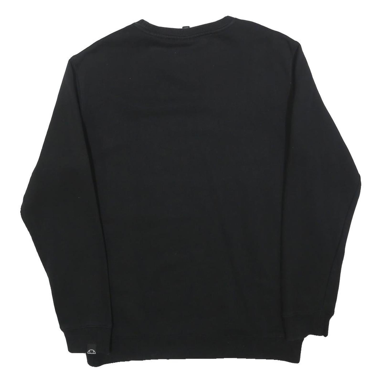 ELLESSE Mens Black Sweatshirt Crew Neck M Logo Print Casual Pullover Refurbished - N/A refurbished available on Cerqular