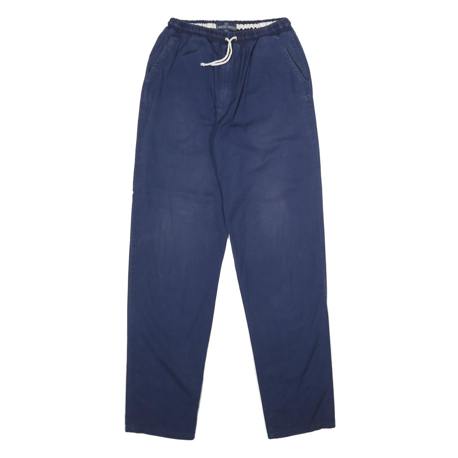 NORTH SAILS Womens Cotton Navy Blue Regular Fit Straight Leg Trousers W26 L34 Refurbished - N/A refurbished available on Cerqular