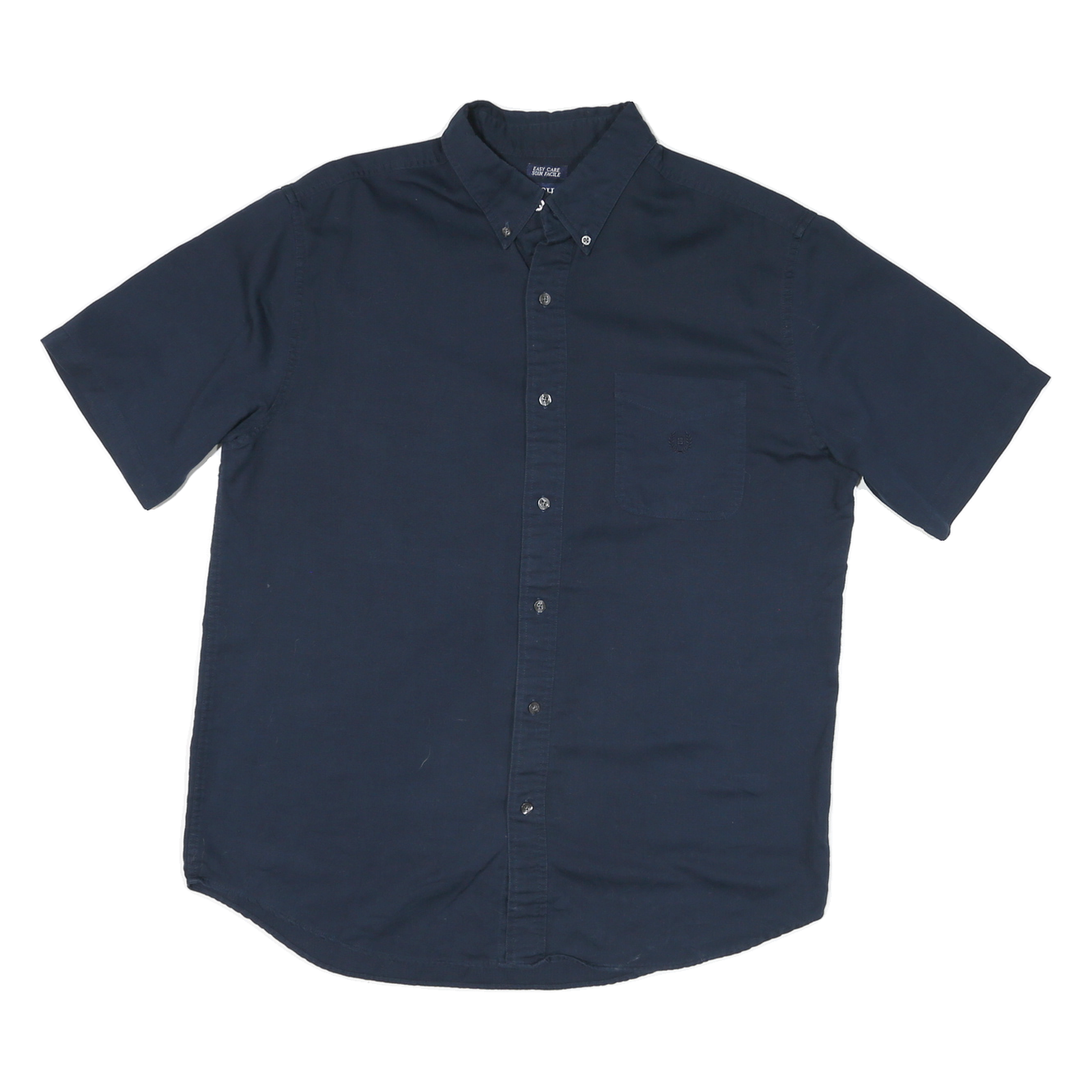 Buy CHAPS Mens Navy Blue Cotton Blend Shirt L Button-Down Collar Short Sleeve Casual Refurbished - $29.89 CHAPS Mens Navy Blue Cotton Blend Shirt L Button-Down Collar Short Sleeve Casual Refurbished - N/A refurbished available on Cerqular