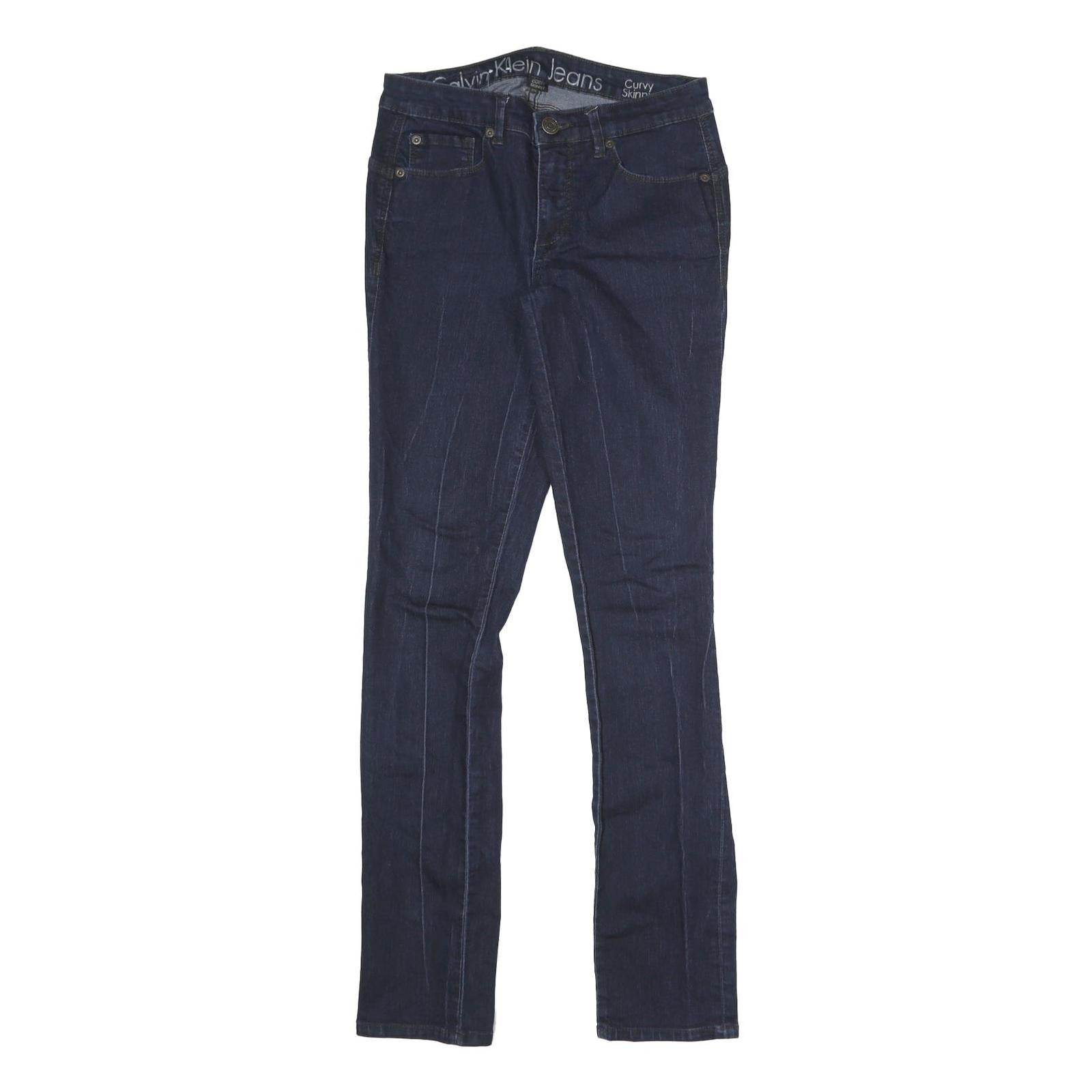 CALVIN KLEIN JEANS Womens Slim Blue Skinny Denim Dark W28 L30 Stylish Stretch Refurbished - N/A refurbished available on Cerqular