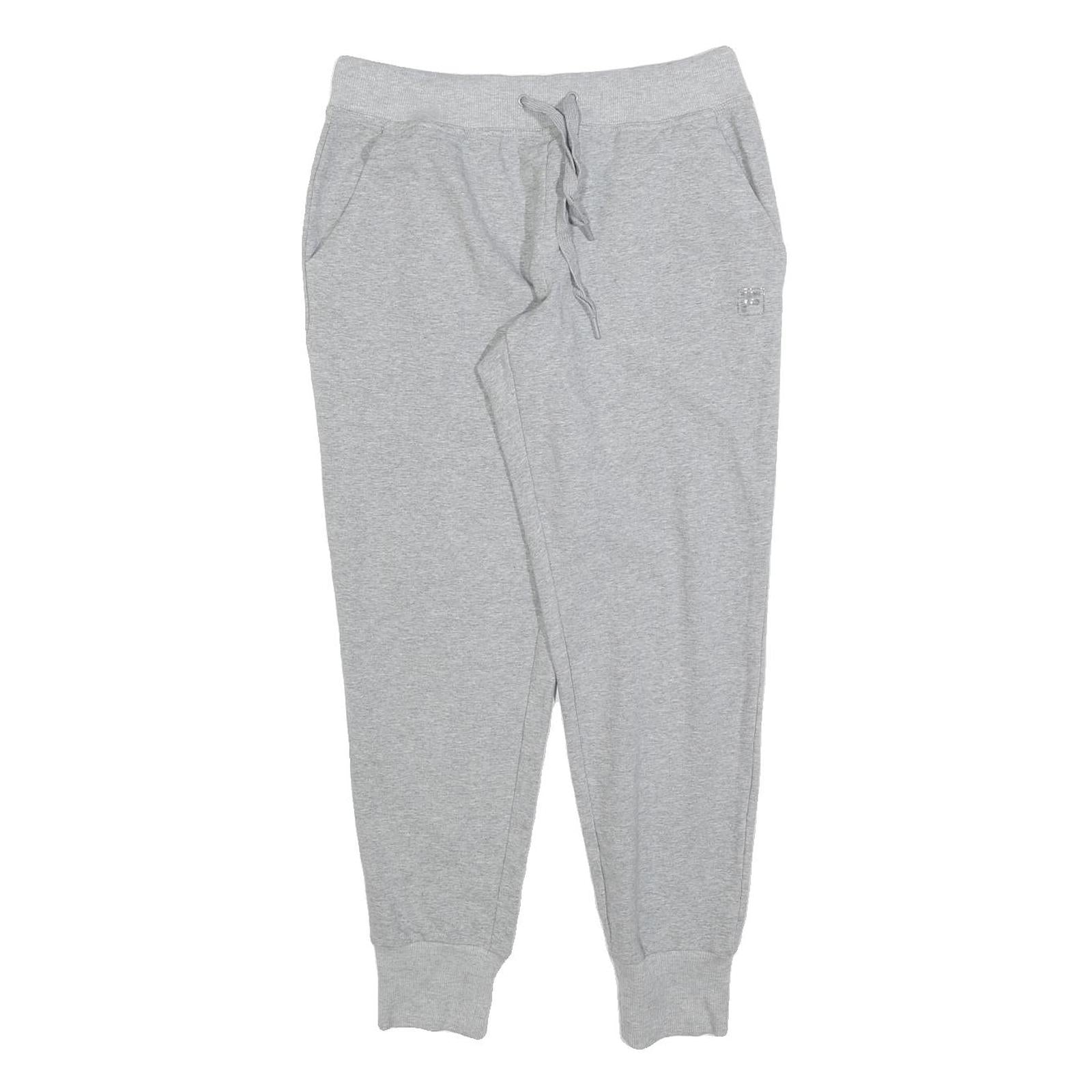 FILA Womens Joggers Grey Slim Tapered S W28 L28 Lounge Drawstring Cotton Refurbished - N/A refurbished available on Cerqular