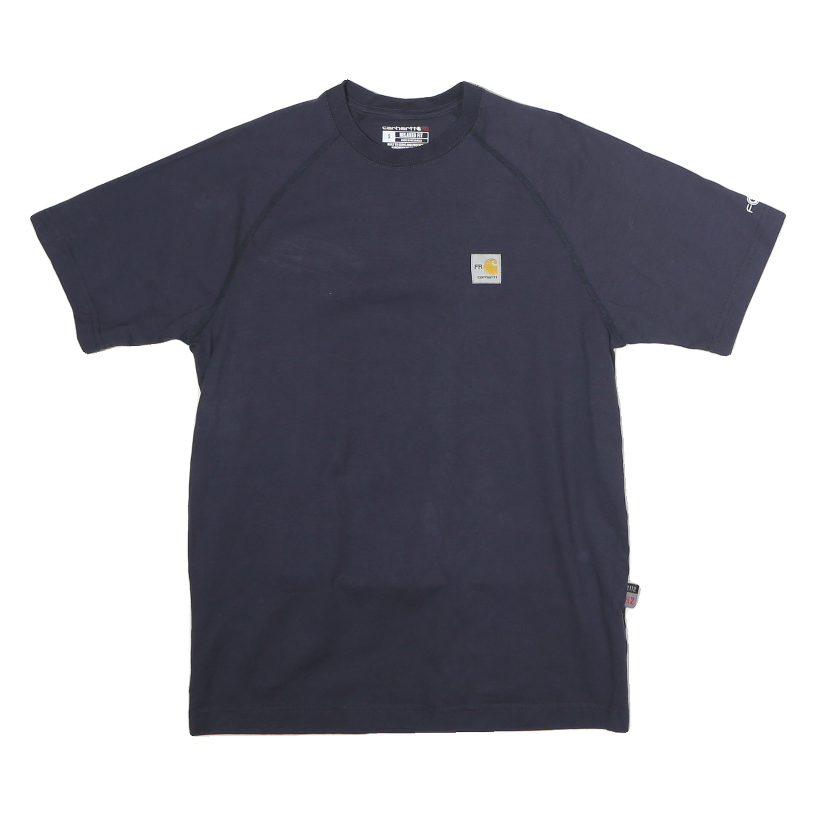 CARHARTT Mens Navy Blue Short Sleeve Crew Neck Cotton T-Shirt S Workwear Refurbished - N/A refurbished available on Cerqular