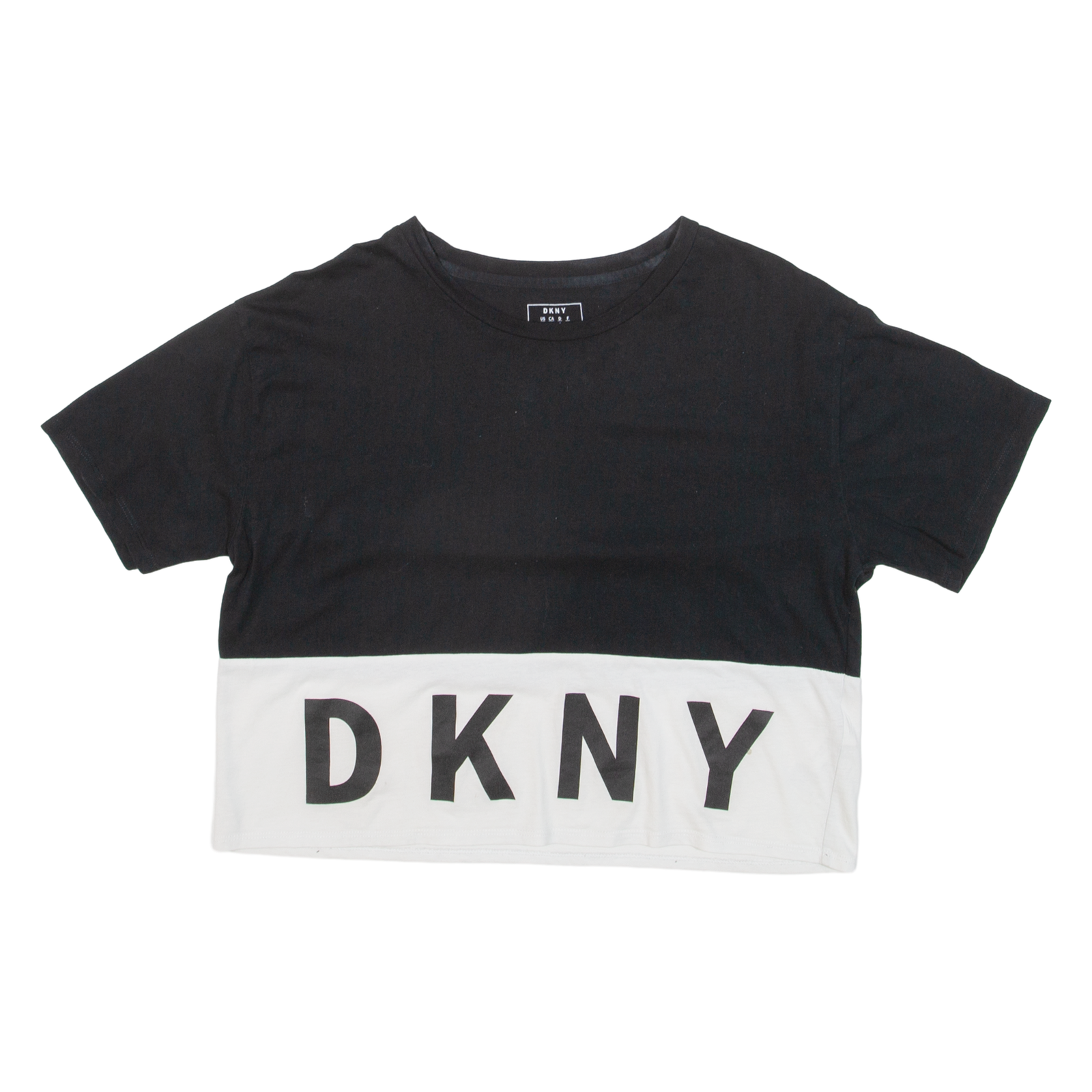 DKNY Cropped Womens T-Shirt Black S Refurbished - N/A refurbished available on Cerqular