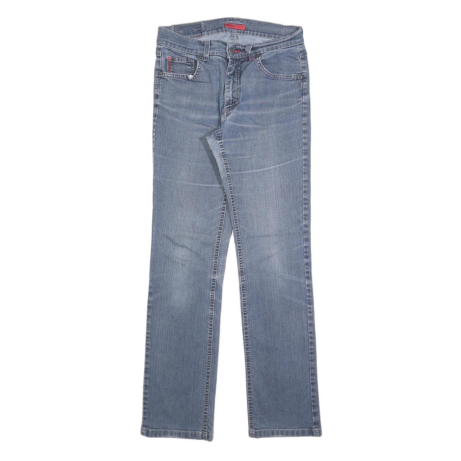ANGELS Womens Light Blue Regular Fit Straight Leg Denim Jeans W28 L30 Zip Refurbished - N/A refurbished available on Cerqular