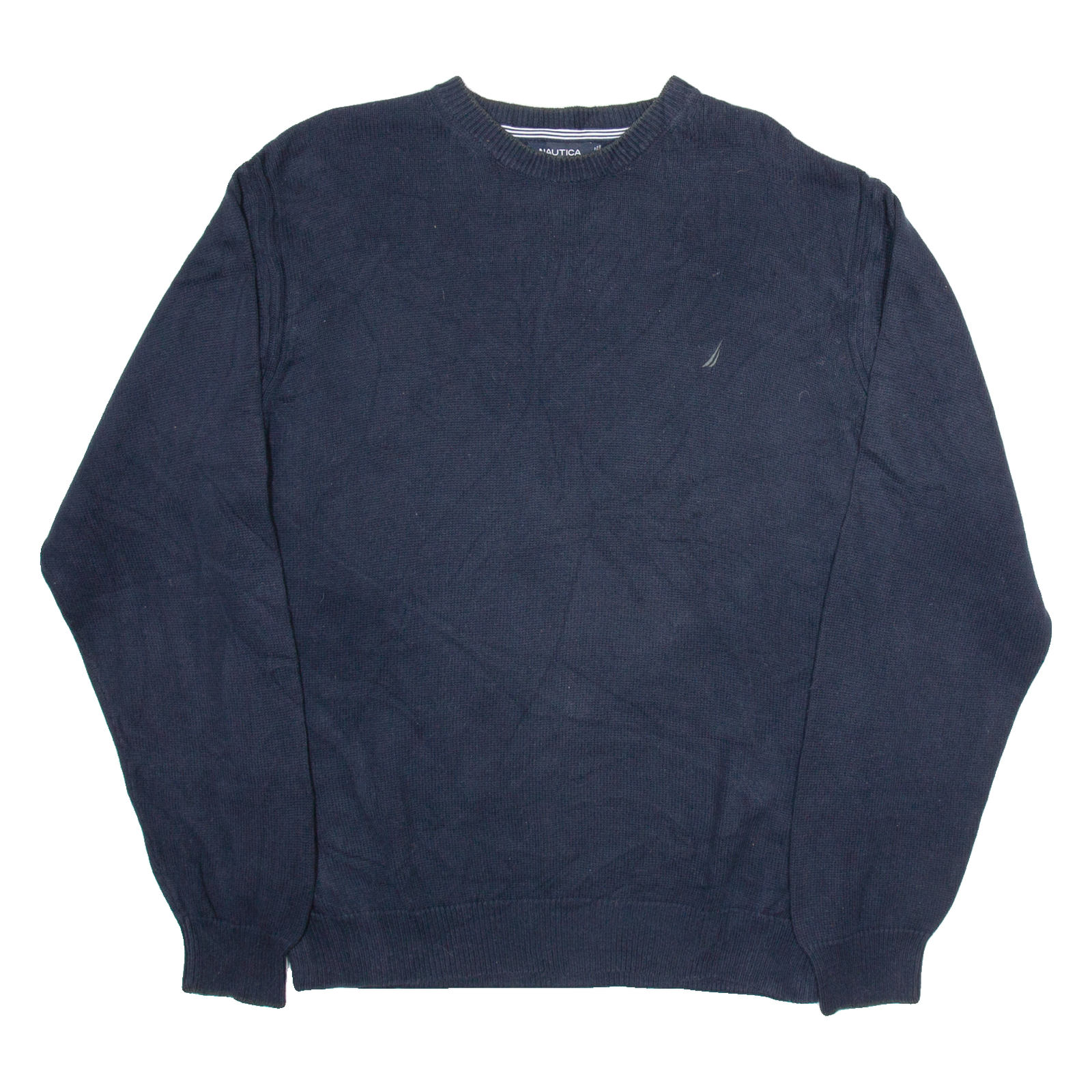 NAUTICA Mens Jumper Blue Tight Knit L Refurbished - N/A refurbished available on Cerqular