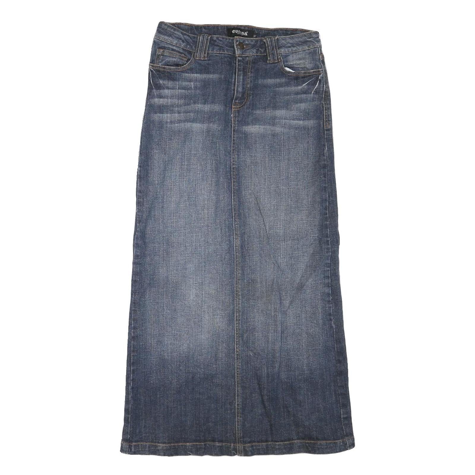 Buy EUNINA Womens Blue Denim Midi Straight Skirt M Cotton Blend Casual Comfortable Refurbished - $16.89 EUNINA Womens Blue Denim Midi Straight Skirt M Cotton Blend Casual Comfortable Refurbished - N/A refurbished available on Cerqular