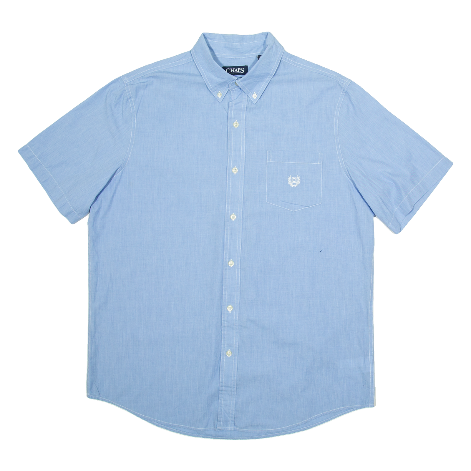 CHAPS Mens Plain Shirt Blue L Refurbished - N/A refurbished available on Cerqular