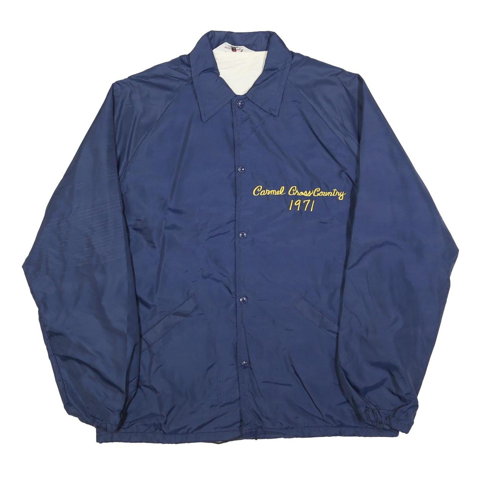 DUCKSTER Mens Blue Coach Jacket M Polyester Blend Button Closure Plain Refurbished - N/A refurbished available on Cerqular