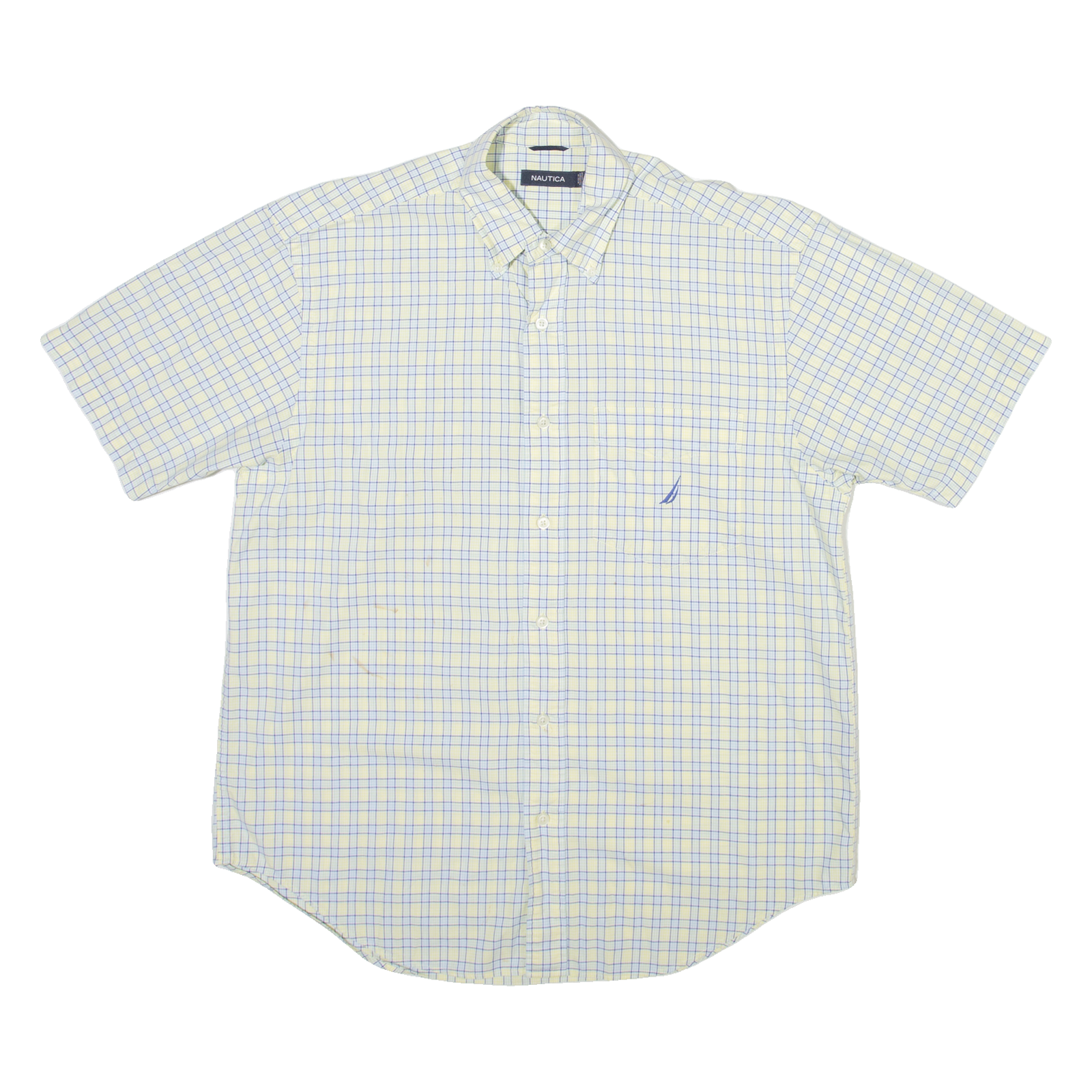 NAUTICA Mens Shirt Yellow Check M Refurbished - N/A refurbished available on Cerqular