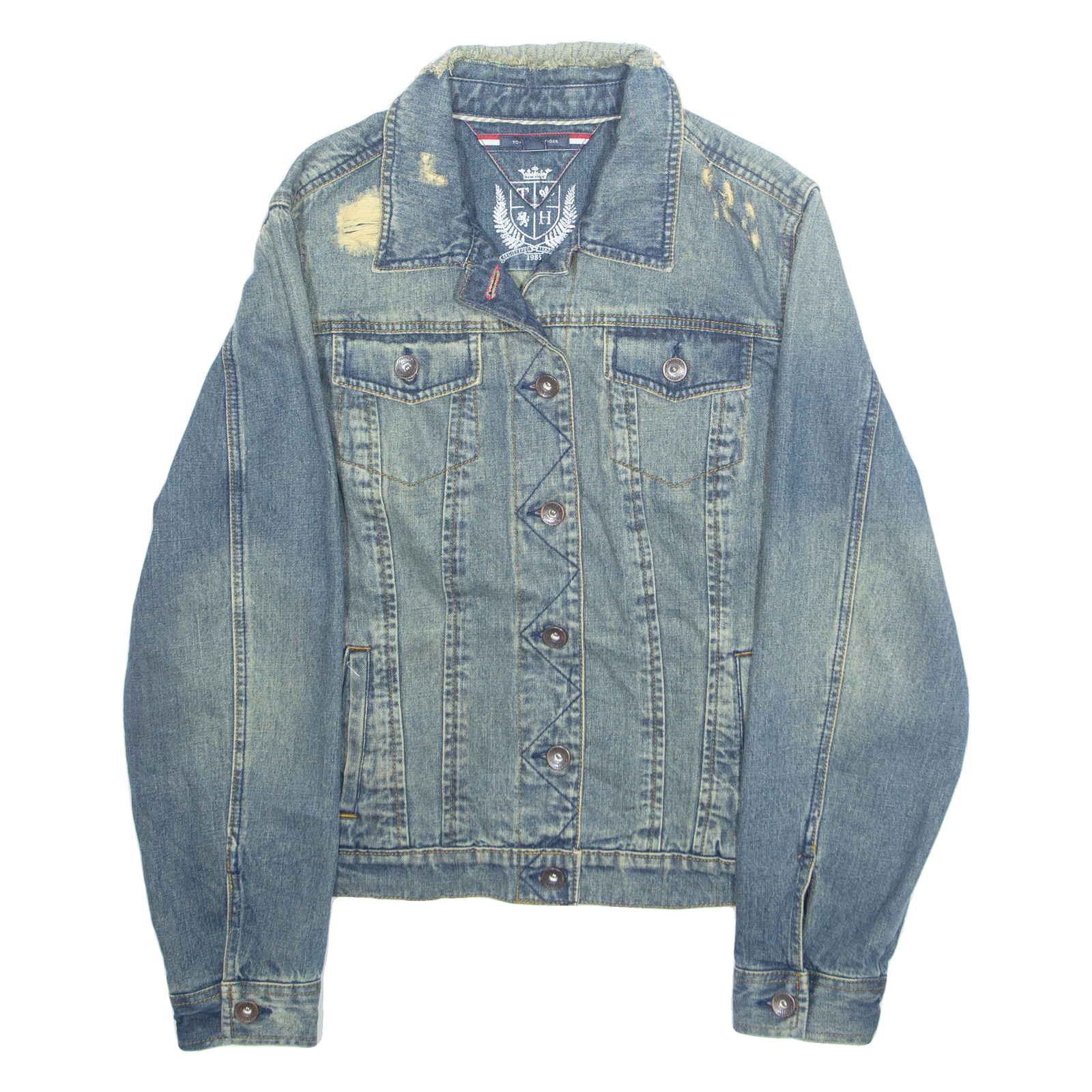TOMMY HILFIGER Womens Denim Jacket Blue XL Refurbished - N/A refurbished available on Cerqular