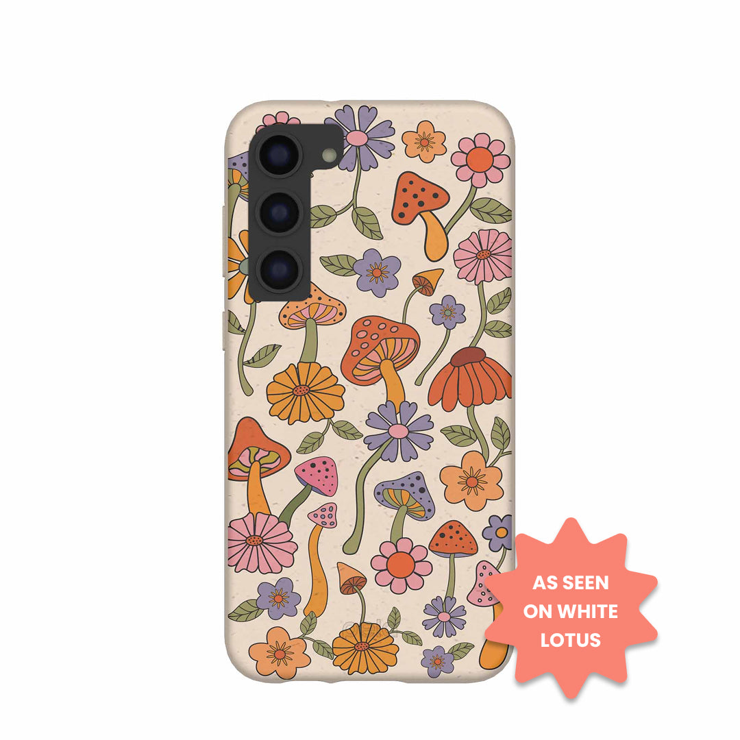 Seashell Shrooms and Blooms Samsung Galaxy S23+(Plus) Case Refurbished - Pela Case refurbished available on Cerqular