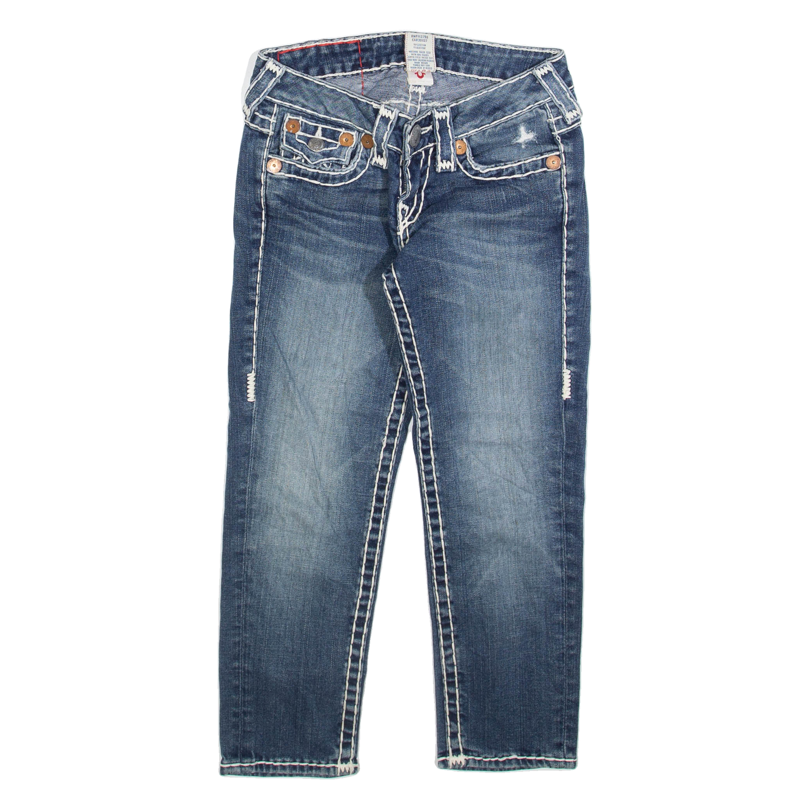 TRUE RELIGION Lily Super T Womens Jeans Blue Slim Tapered Stone Wash W23 L22 Refurbished - N/A refurbished available on Cerqular