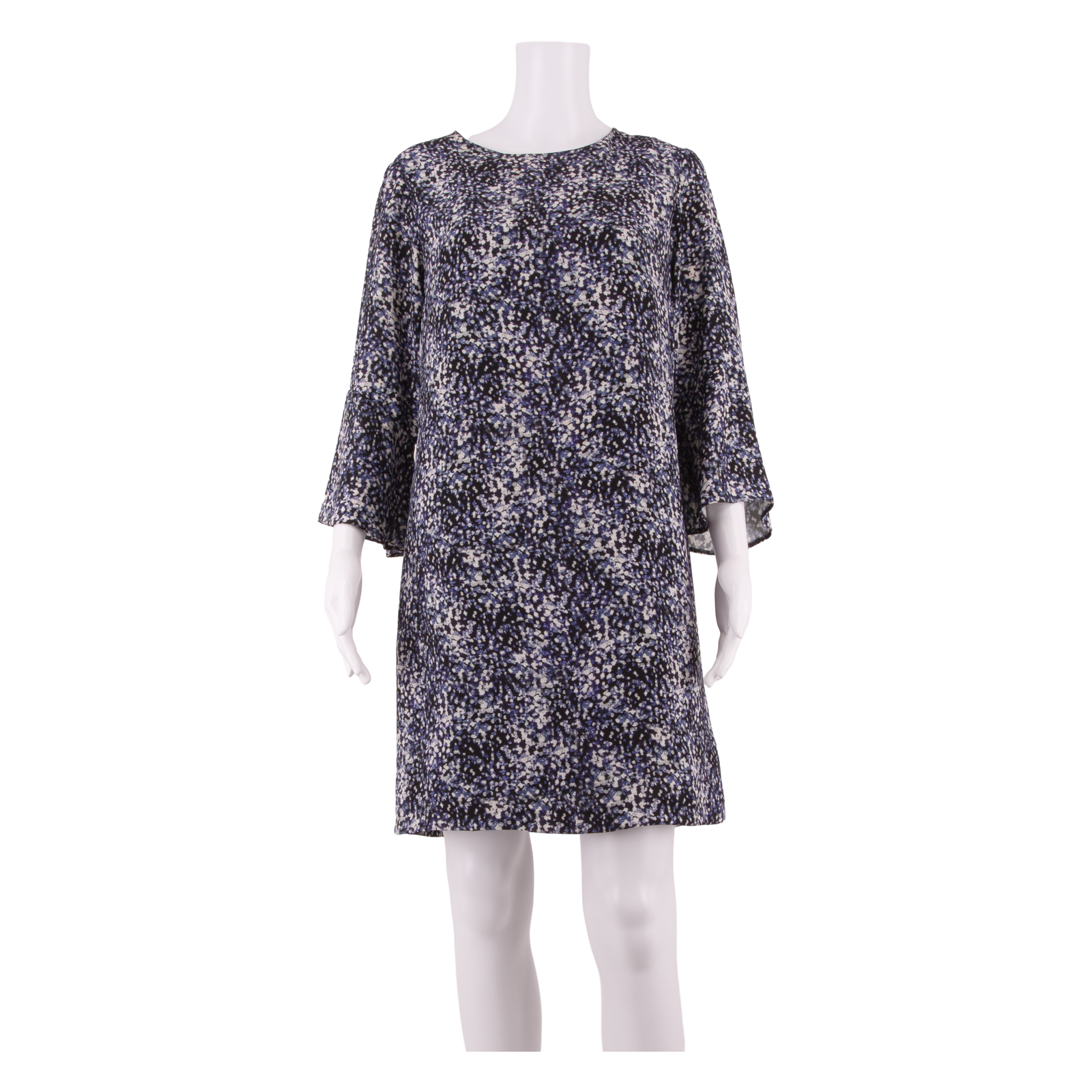 PHASE EIGHT Womens Shift Dress Blue Crazy Pattern Knee Length UK 12 Refurbished - N/A refurbished available on Cerqular