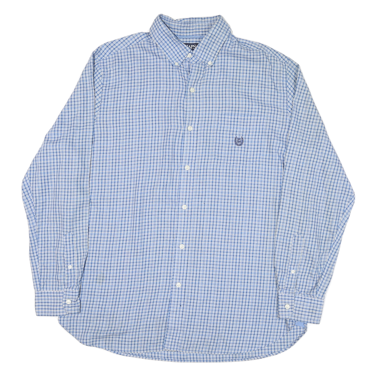 Buy CHAPS Mens Blue & White Check Shirt L Button Down Collar Long Sleeve Casual Refurbished - $33.79 CHAPS Mens Blue & White Check Shirt L Button Down Collar Long Sleeve Casual Refurbished - N/A refurbished available on Cerqular