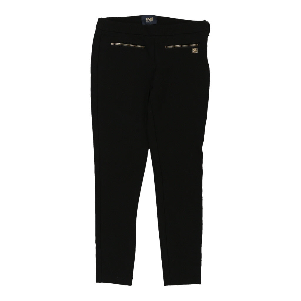 Cavalli Class Trousers - 28W 25L Black Cotton Refurbished - Thrifted (note: this is a term often used to describe second- refurbished available on Cerqular
