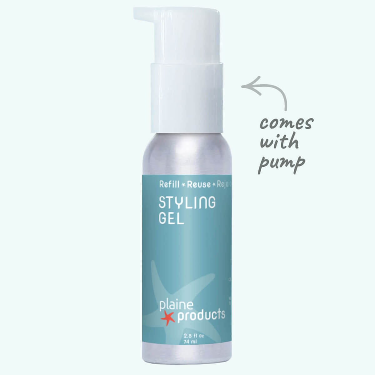 Styling Gel | Scent: Sage | Size: 2.5 oz | Pump: 2.5oz Pump Included Refurbished - Plaine Products refurbished available on Cerqular