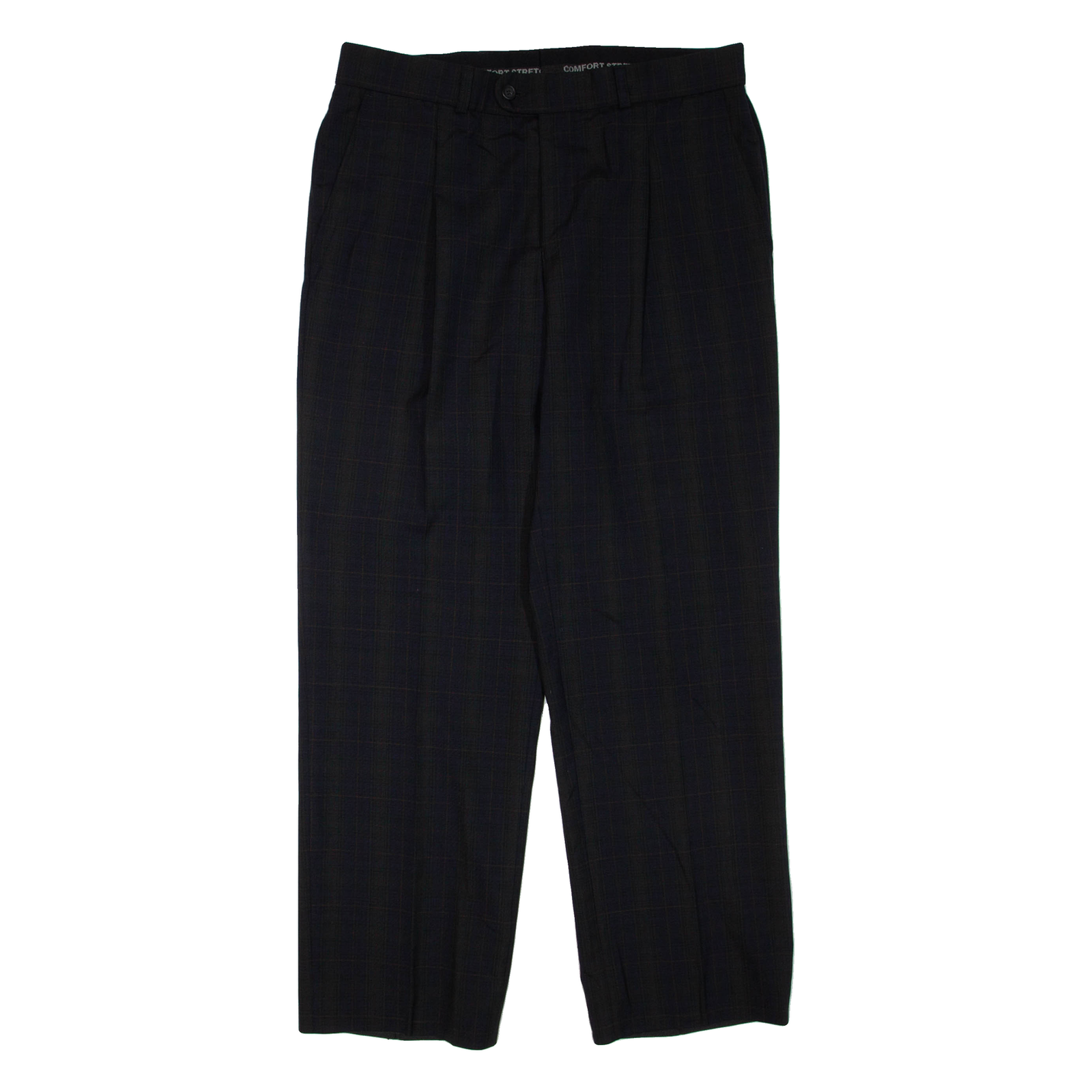 Check Mens Trousers Black Regular Straight W32 L30 Refurbished - N/A refurbished available on Cerqular
