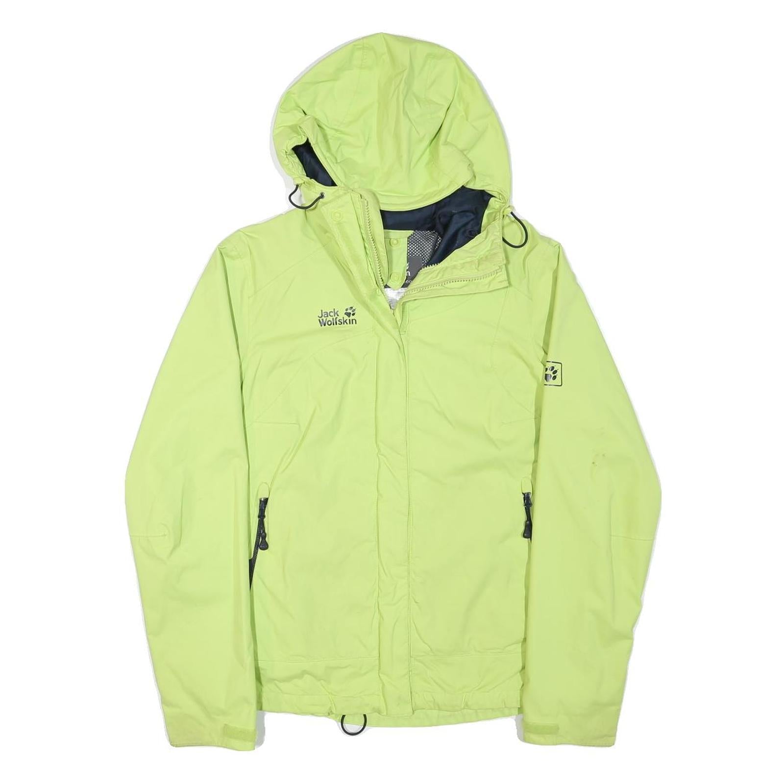 JACK WOLFSKIN Womens Yellow Jacket S Polyester Blend Outdoor Zip Hooded Pocket Refurbished - N/A refurbished available on Cerqular