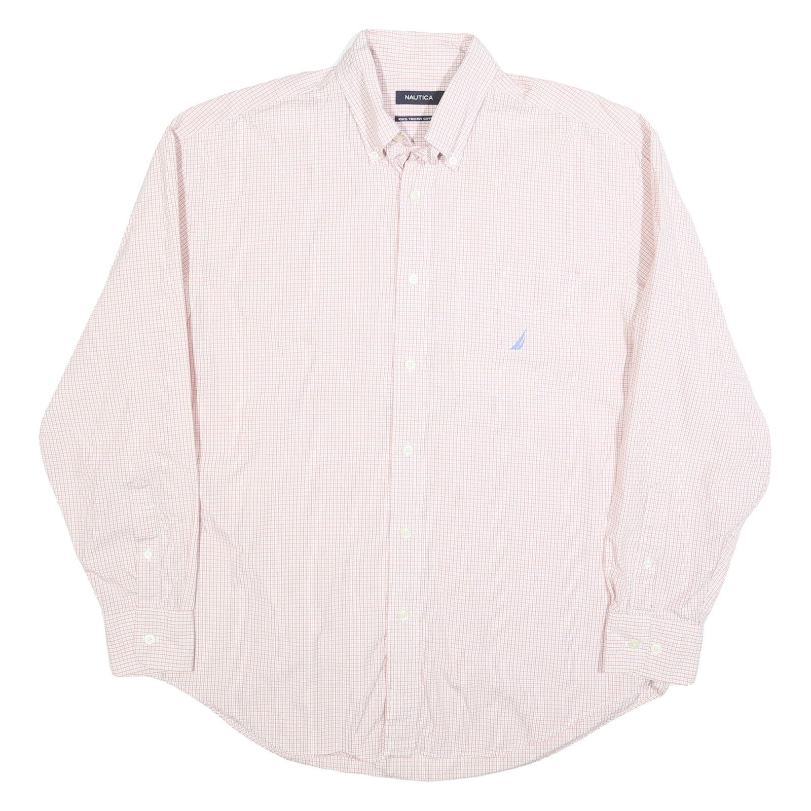 Buy NAUTICA Mens Pink & White Check Shirt L Cotton Blend Button-Down Sleeve Refurbished - $25.99 NAUTICA Mens Pink & White Check Shirt L Cotton Blend Button-Down Sleeve Refurbished - N/A refurbished available on Cerqular