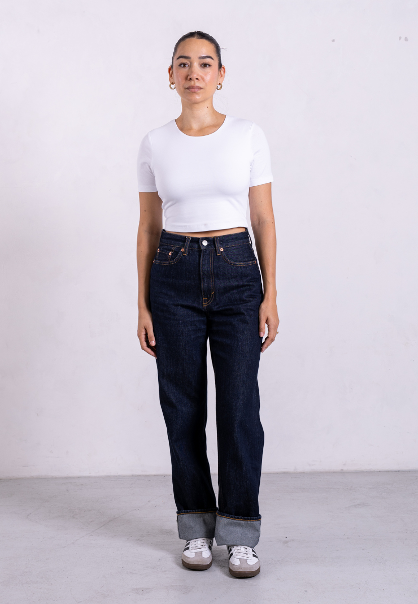 Organic Cotton Crew Cropped T-Shirt, White | Size: XS Refurbished - N/A (Note: It's possible that "Pantee" refurbished available on Cerqular