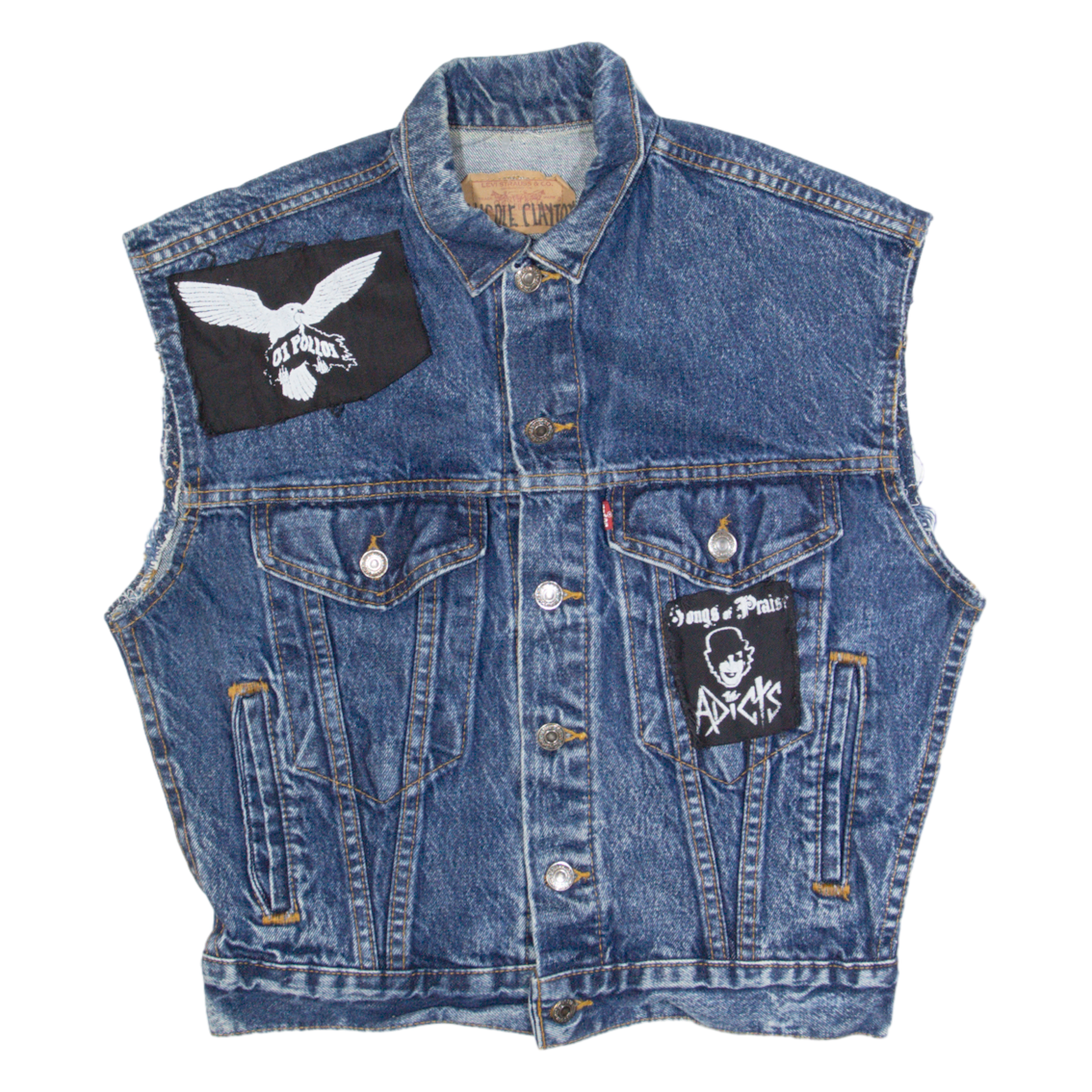 LEVI'S Patches Womens Denim Gilet Blue M Refurbished - N/A refurbished available on Cerqular