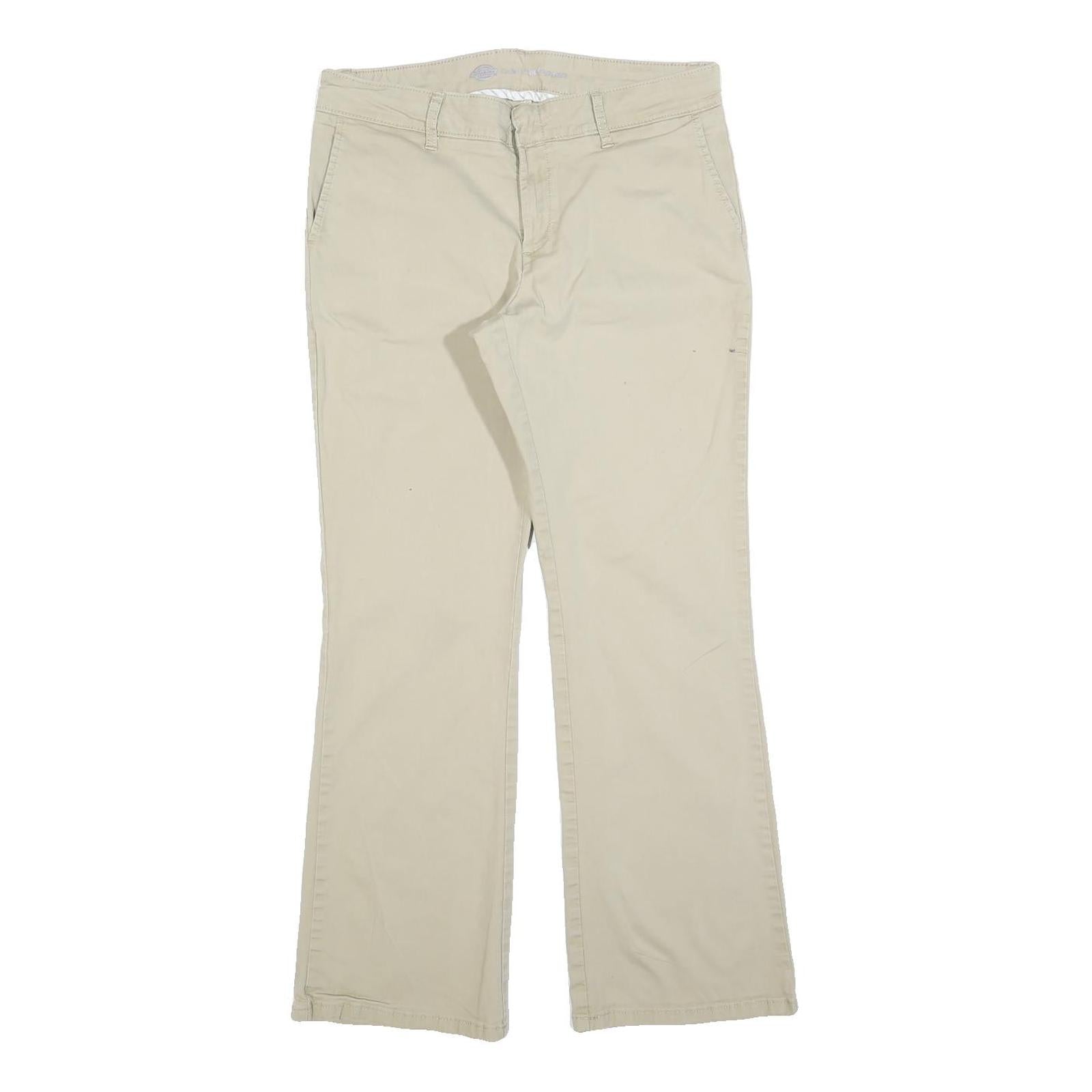 DICKIES Womens Cotton Blend Beige Slim Straight Trousers W30 L28 Workwear Casual Refurbished - N/A refurbished available on Cerqular